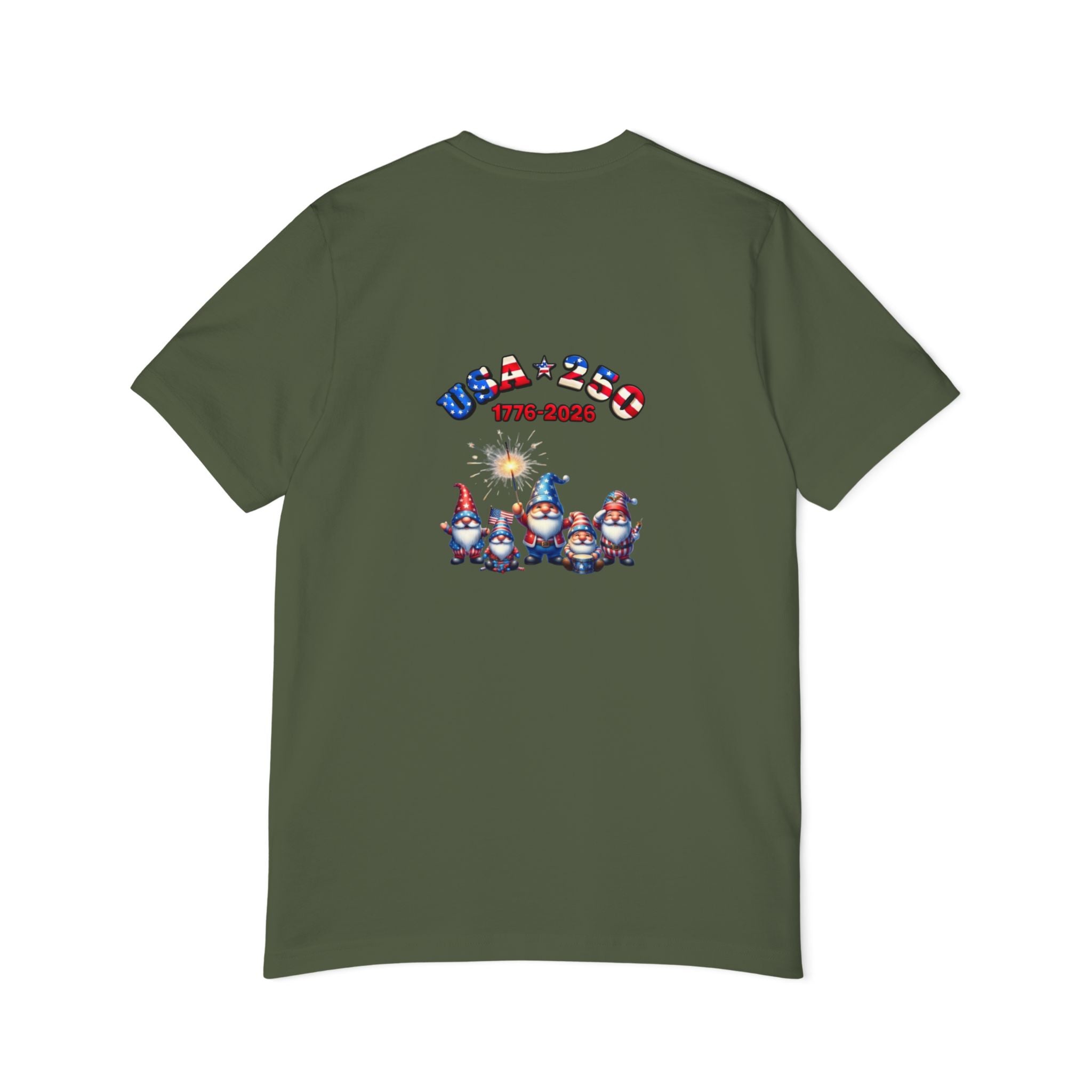 Chilling with My Gnomies Patriotic Unisex T-Shirt | USA 250, 1776-2026
