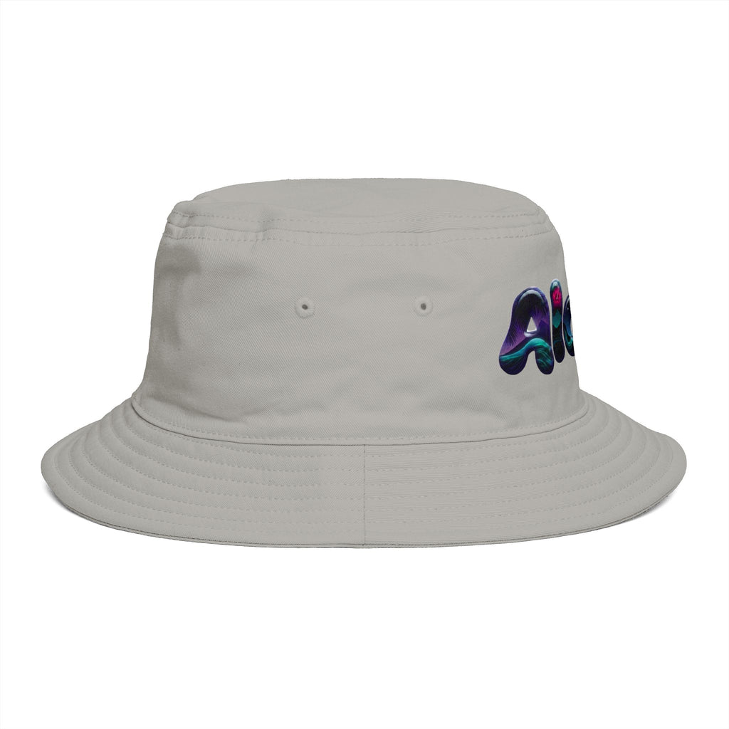Aloha! Bubble Letter Print Bucket Hat | Tropical Hawaii Surf Vibes