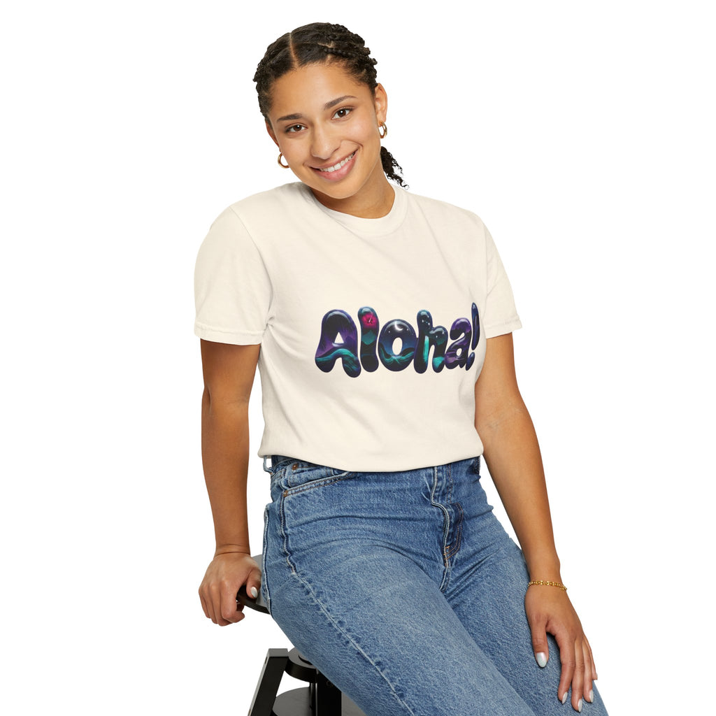 Aloha! Wave Lettering T-Shirt | Hawaiian Surf Graphic Tee