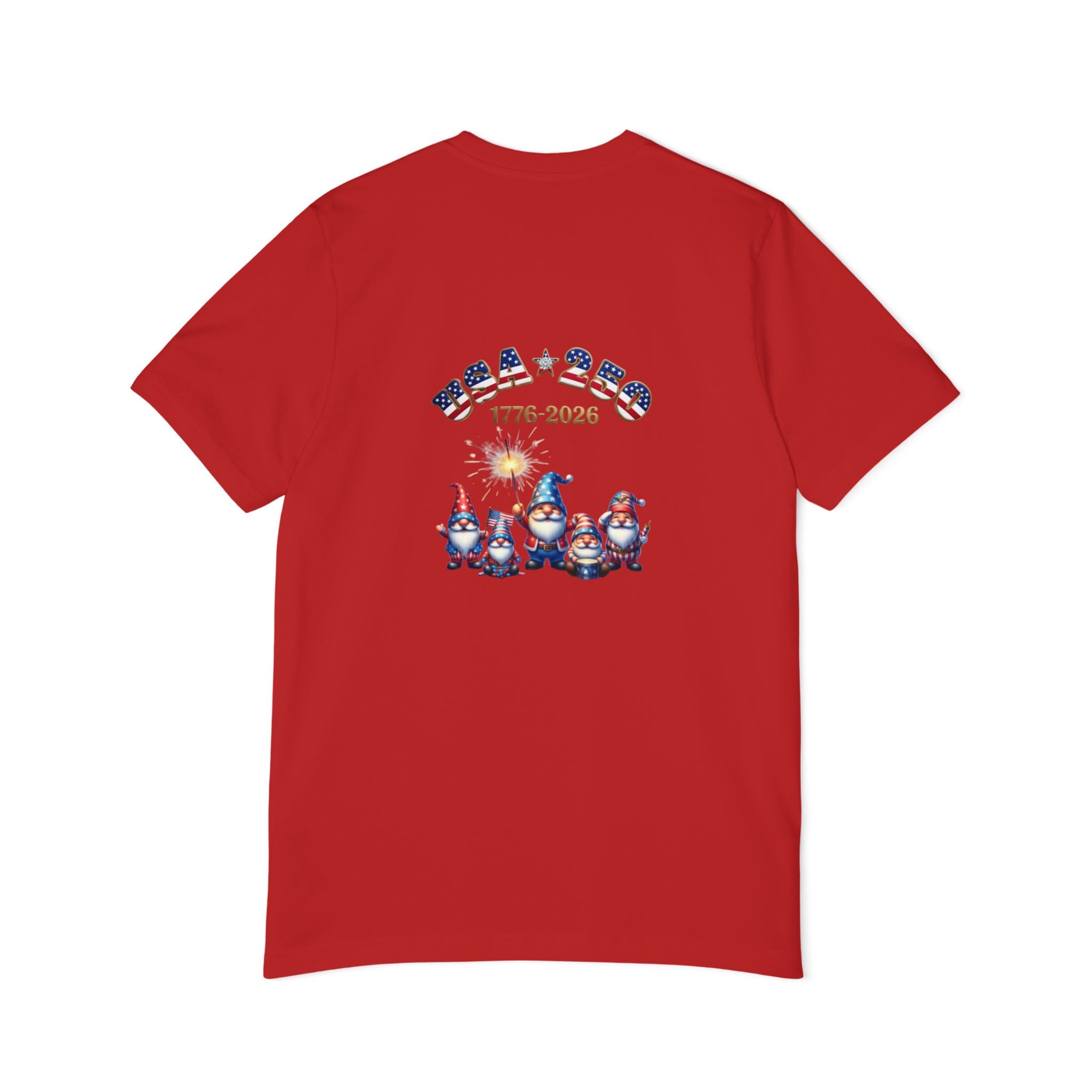 Chilling with My Gnomies Patriotic Unisex T-Shirt | USA 250, 1776-2026