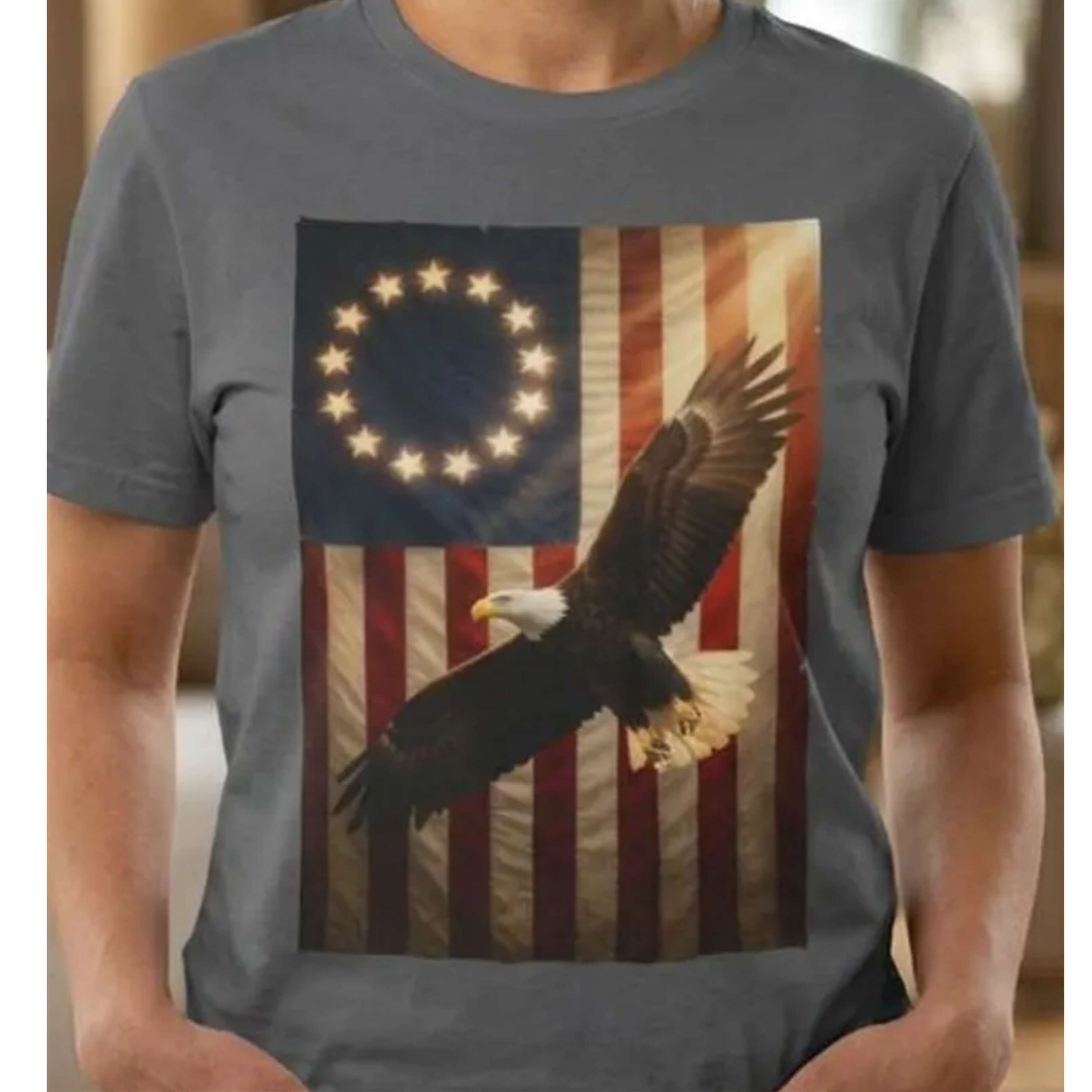 Betsy Ross Flag Soaring Eagle Unisex T-Shirt | USA 250 1776-2026, The Flag Speaks poem