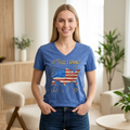 My Country 'Tis of Thee Patriotic Flag Tee | Vintage V-neck