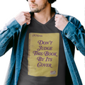 Don't Judge This Book by Its Cover Unisex V-Neck Tee | Book Cover Graphic, Vintage
