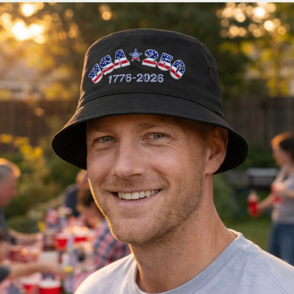 Patriotic USA Flag Unisex Bucket Hat | USA 250 1776-2026