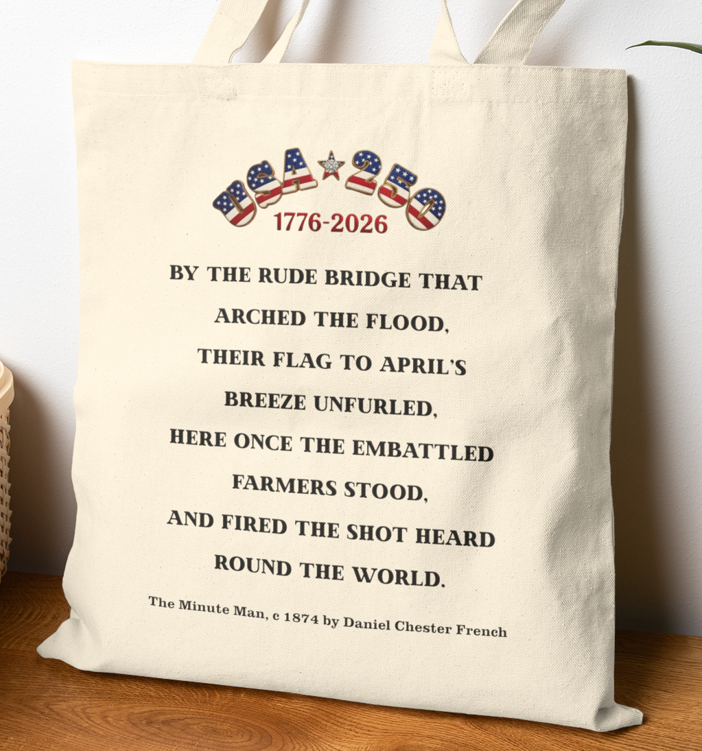 Revolutionary War Patriot Descendant Tote Bag | Personalized Cotton Canvas