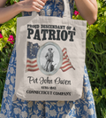 Revolutionary War Patriot Descendant Tote Bag | Personalized Cotton Canvas