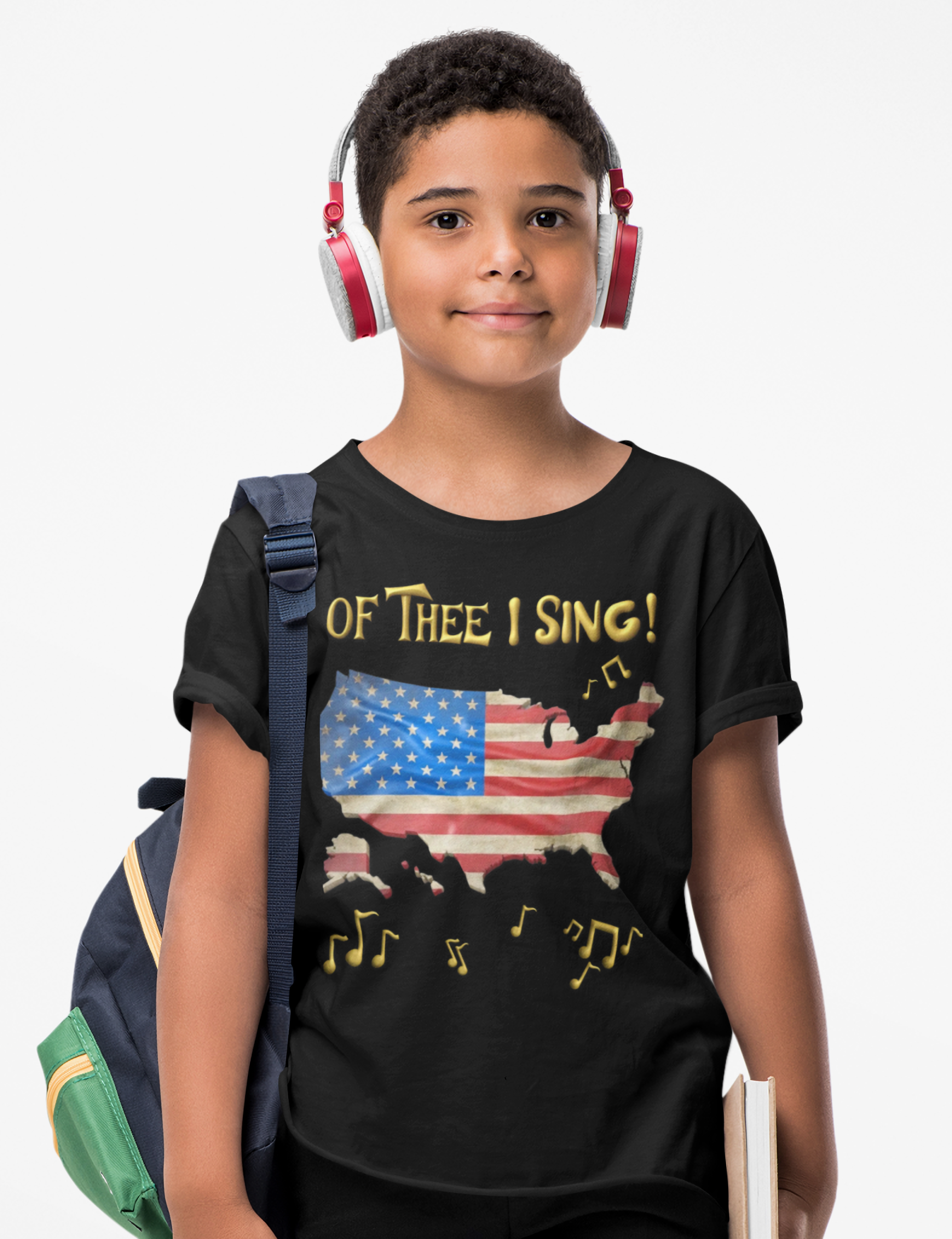 Of Thee I Sing Unisex Youth Tee | Patriotic Stars Stripes, USA 250 Tribute