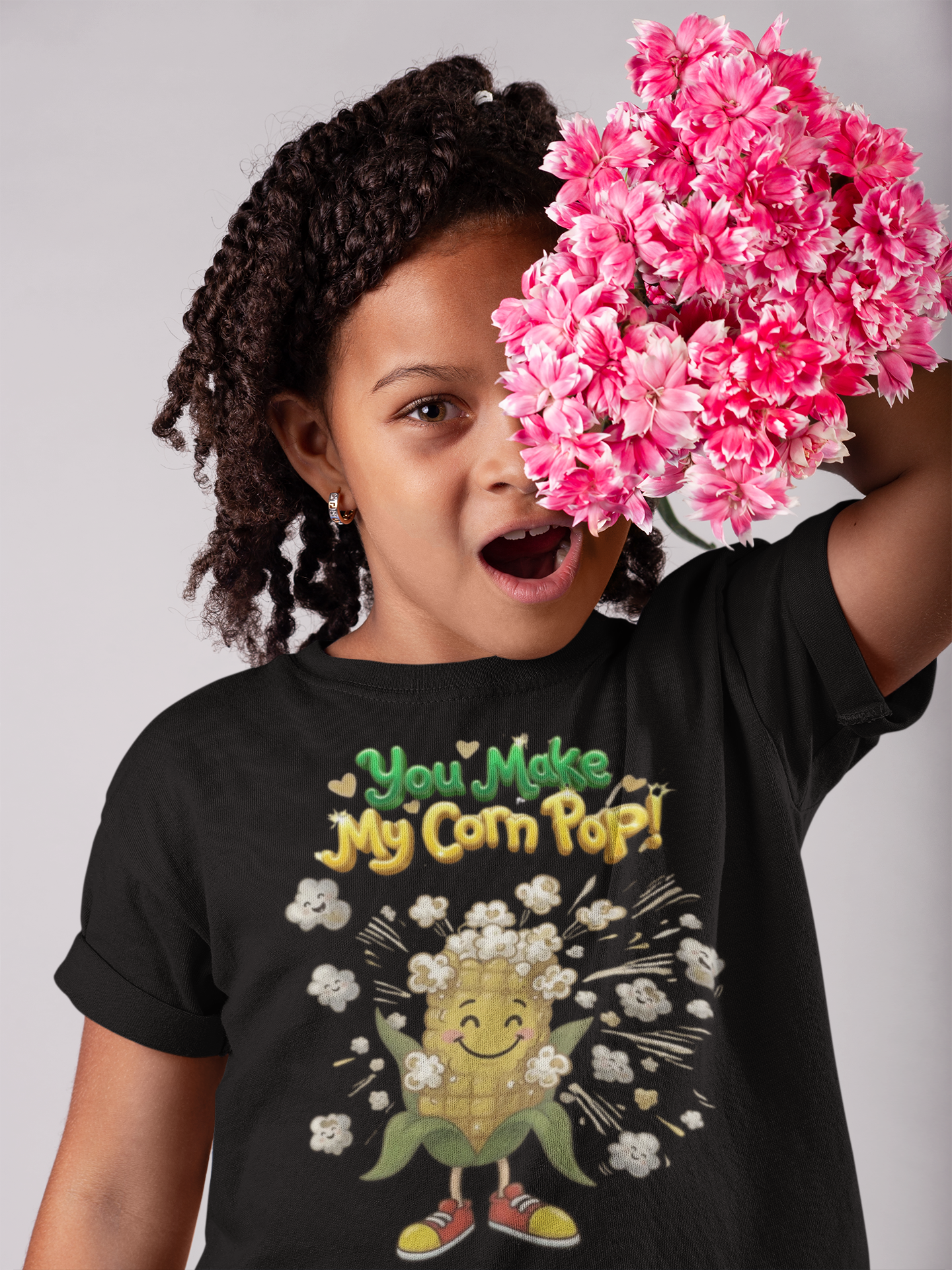 You Make My Corn Pop Toddler Short Sleeve Tee | Cute Kids Love Shirt