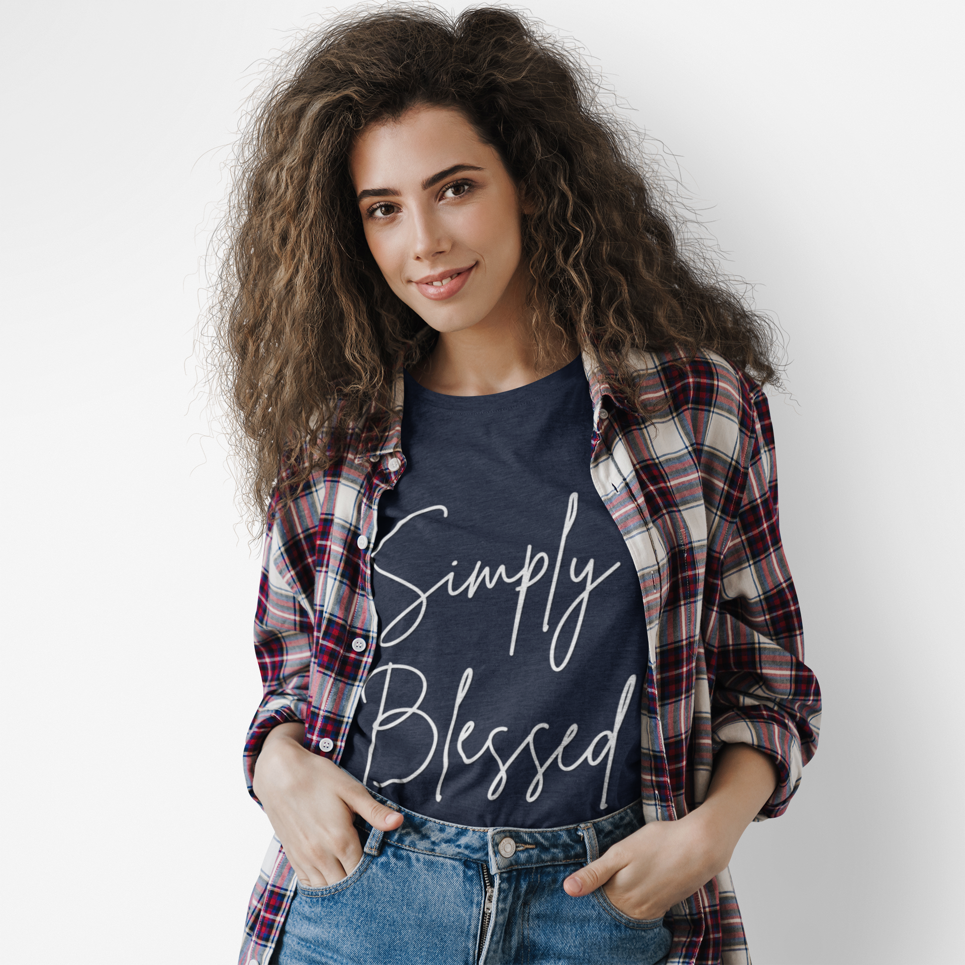 Simply Blessed Message Unisex Tee | Love, Gratitude, Faith T-Shirt