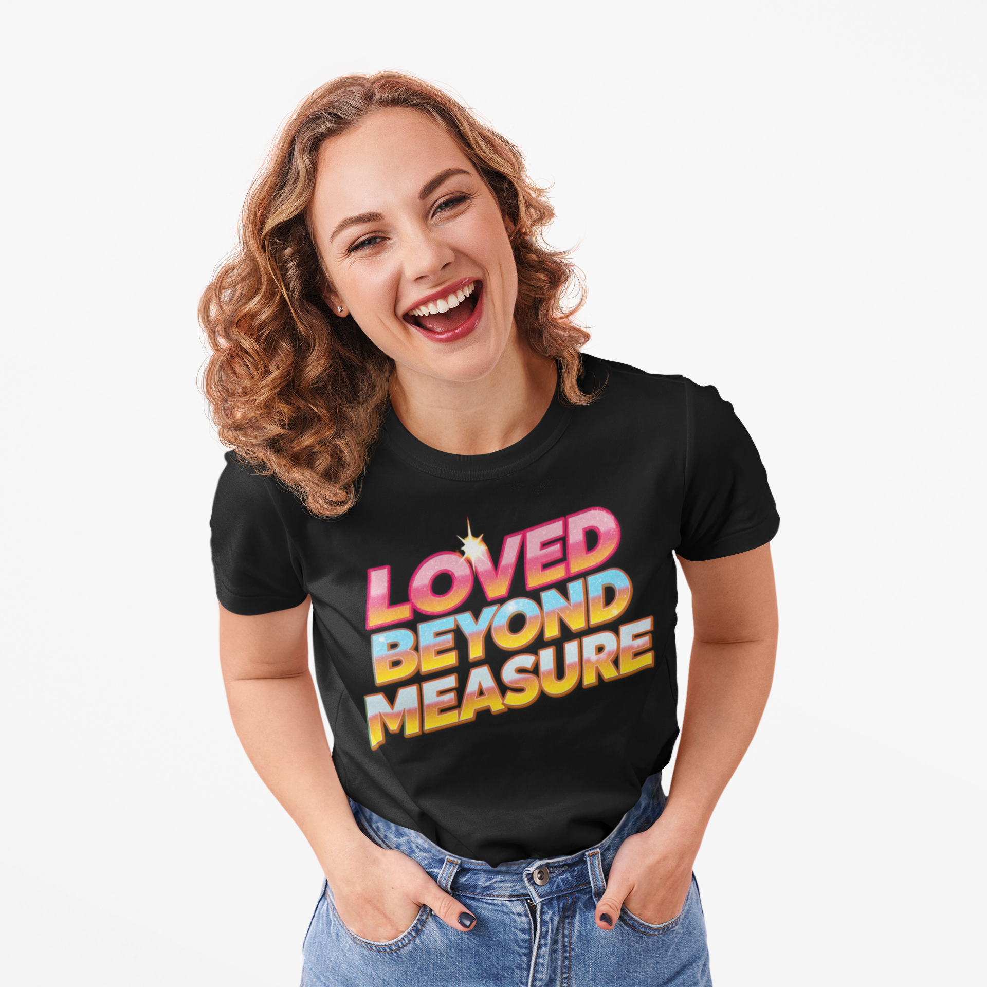 Loved Beyond Measure Unisex Tee | Love Gratitude T-Shirt, Vintage 80's