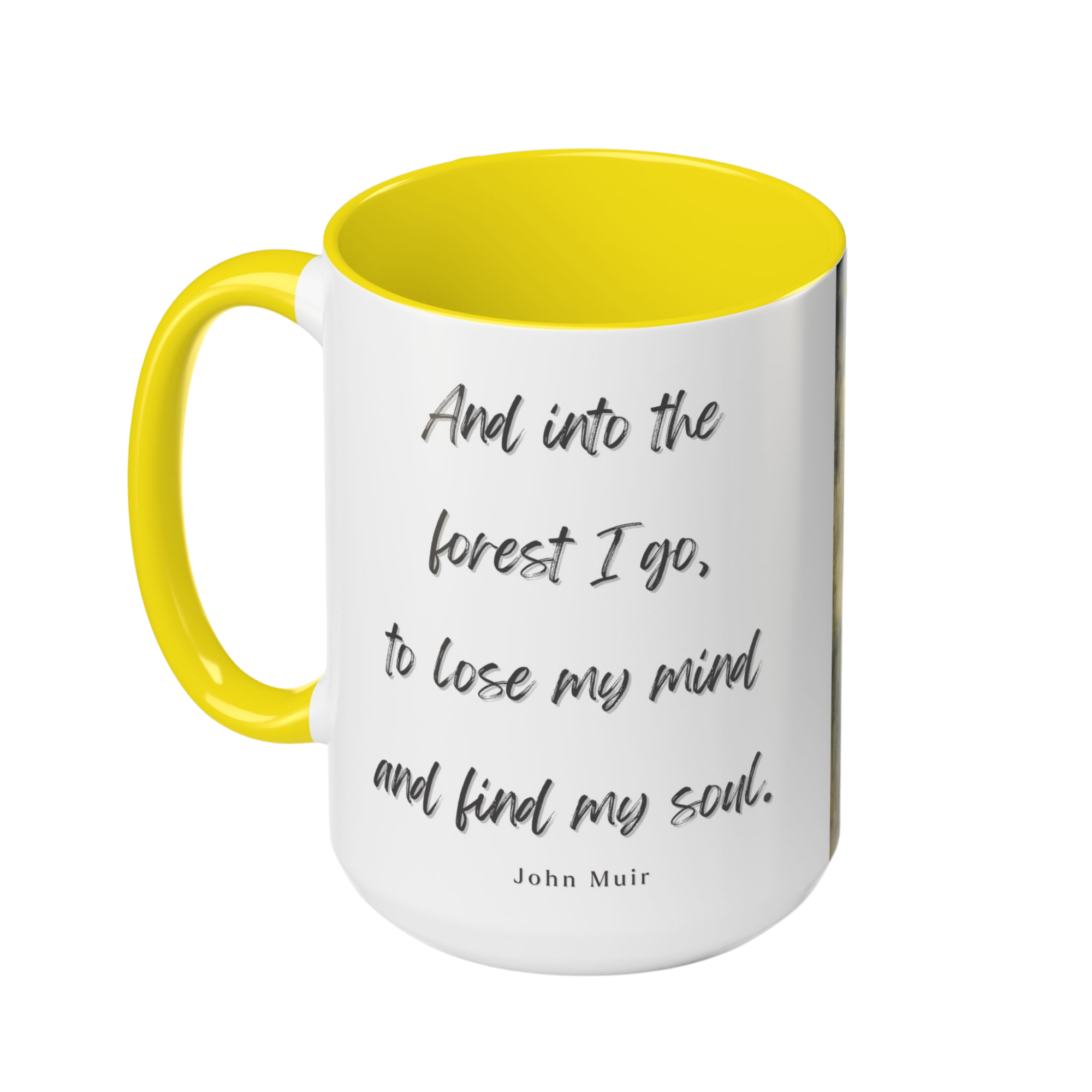 A Girl with Flowers Accent Coffee Mug | Vintage Nature Art, John Muir Quote