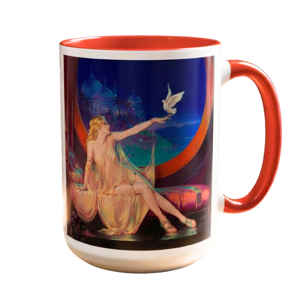 Gratitude and Peace Henry Clive Sultana 1925 Accent Coffee Mug | Inspirational Quote