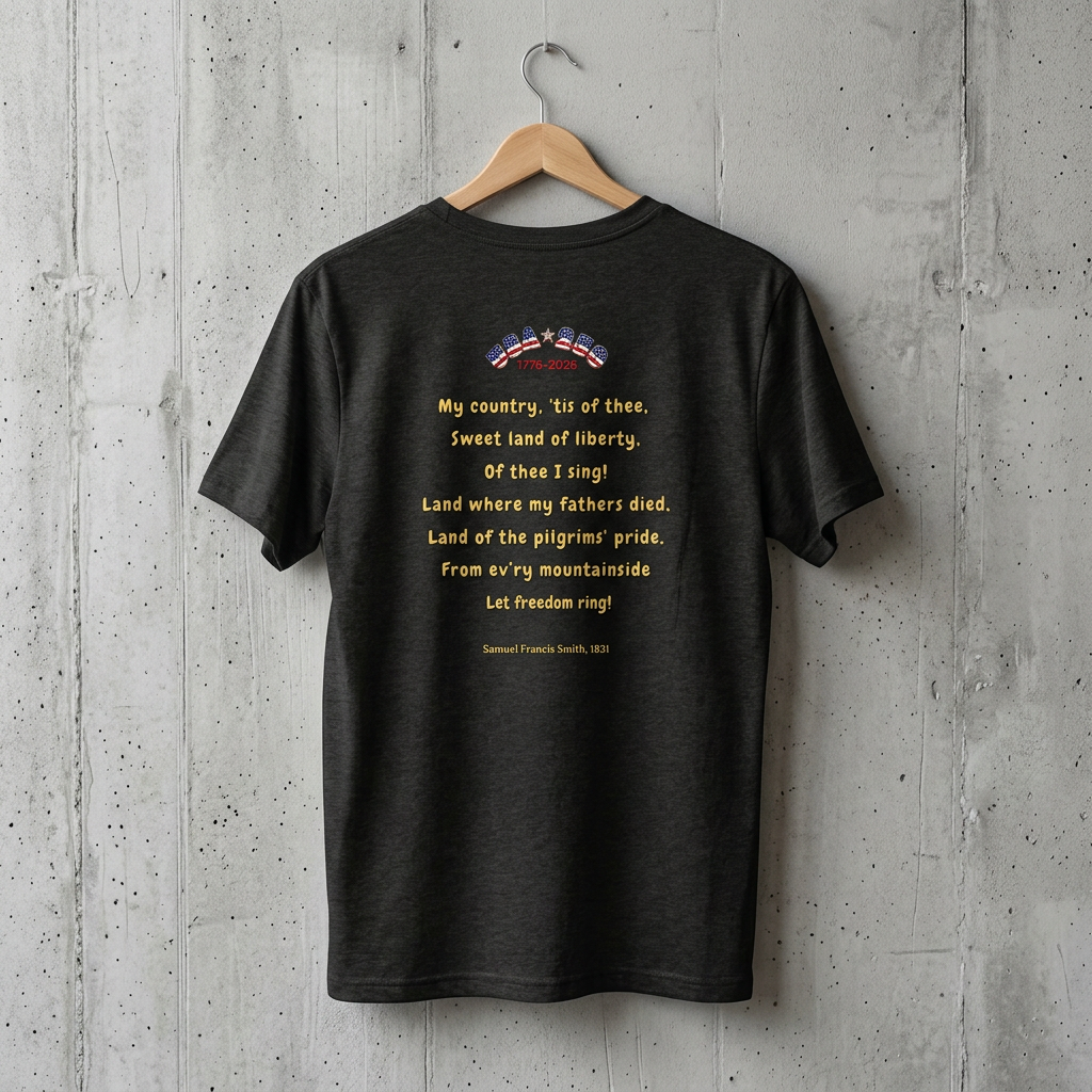 My Country 'Tis of Thee Patriotic Flag Tee | Vintage V-neck