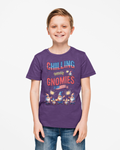 Chilling with My Gnomies Unisex Kids Tee | Patriotic Gnomes Fourth of July, USA 250