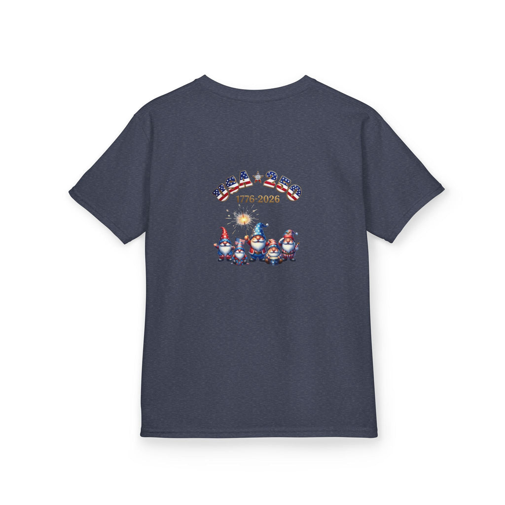 Chilling with My Gnomies Unisex Kids Tee | Patriotic Gnomes Fourth of July, USA 250