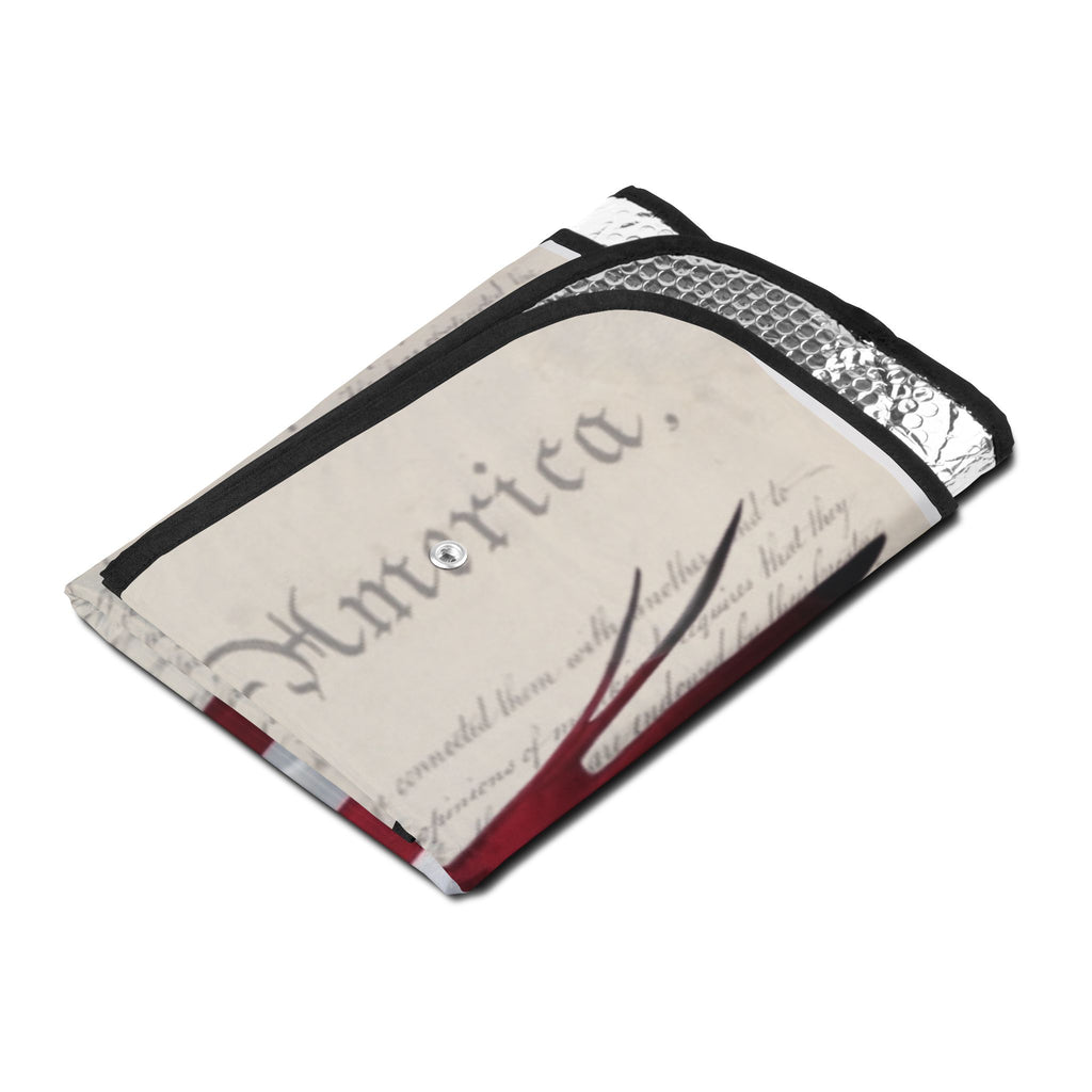 American Eagle 1776-2026 Car Sun Shade | Patriotic Windshield Cover | Declaration of Independence, USA 250 Tribute