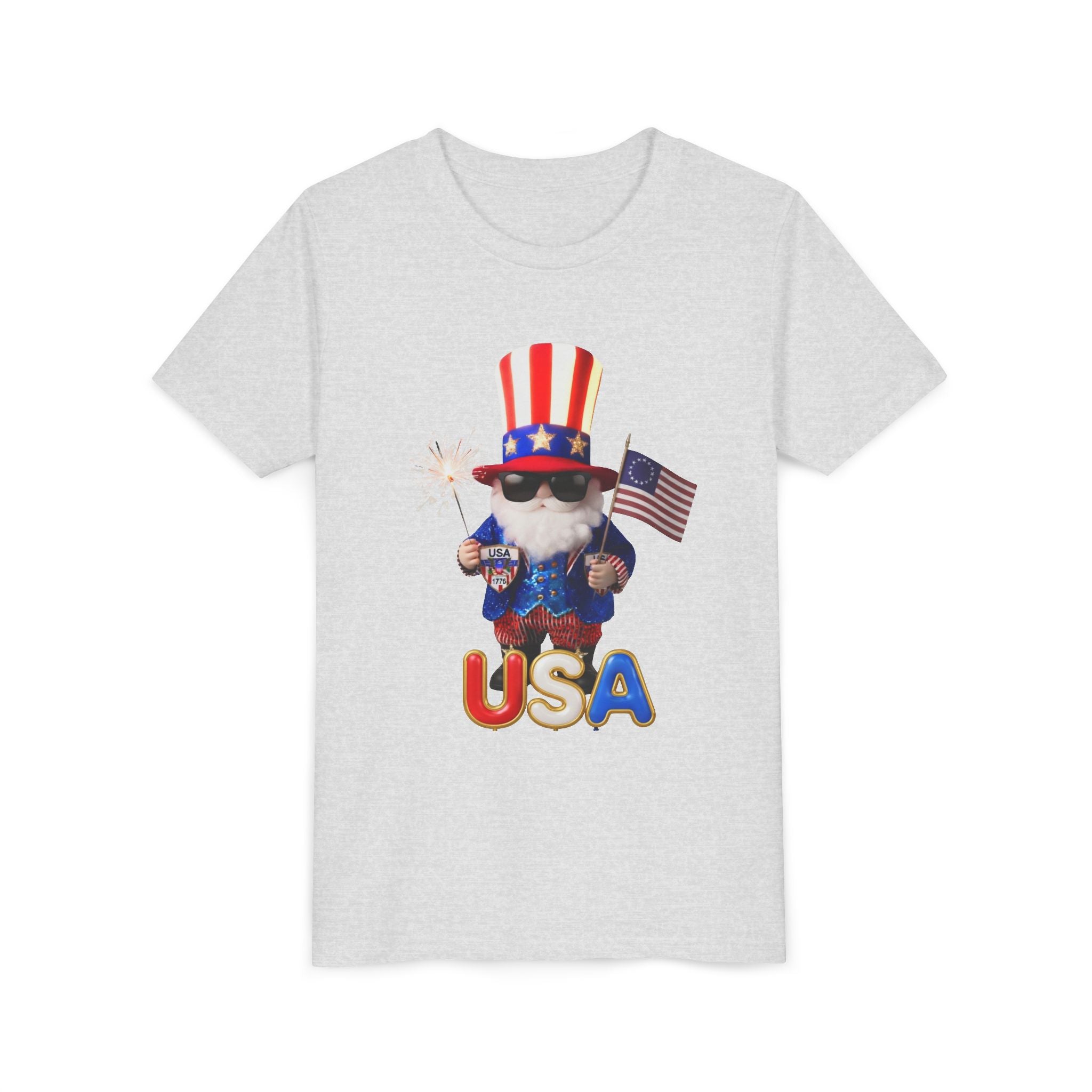 Patriotic Gnome USA Unisex Youth Tee | USA 250 Tribute