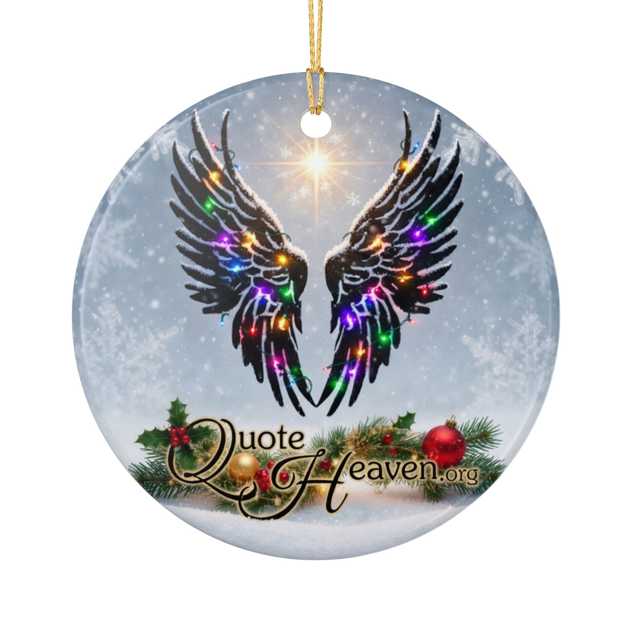 USA 250 Tribute Ceramic Ornament | Cozy Cottage and Sleigh Semi-quincentennial Holiday Décor
