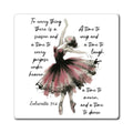 Ballet Dancer with Ecclesiastes Verse Magnet | Inspirational Refrigerator Magnet | Ecclesiastes 3:1-4 a time to dance
