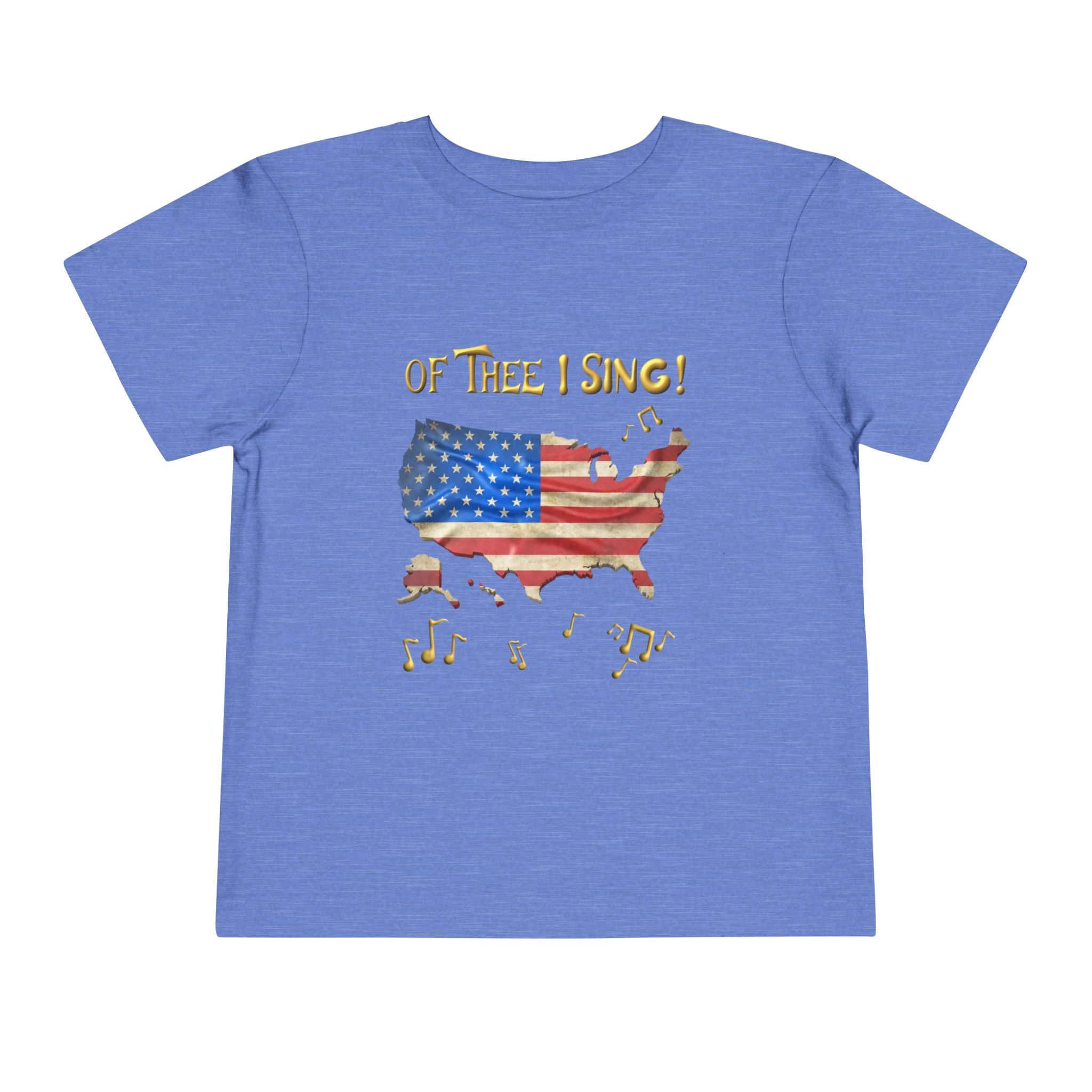 Of Thee I Sing! "My Country 'Tis of Thee Lyrics Toddler Tee | USA 250 Tribute, Patriotic Fun