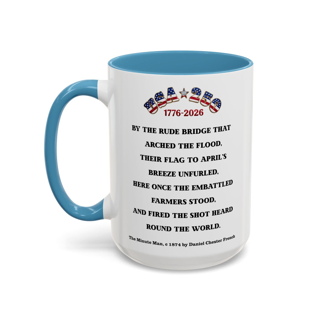 Descendant of a Patriot Coffee Mug (15oz) Vintage Minute Man Statue, Betsy Ross Flag, Personalize