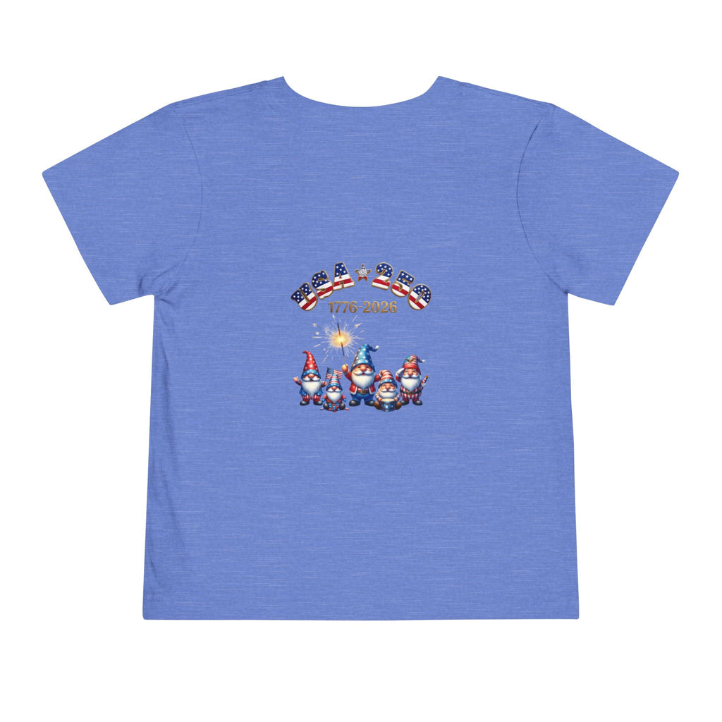 Patriotic Gnomes Unisex Toddler Tee | USA Stars Stripes 1776-2026
