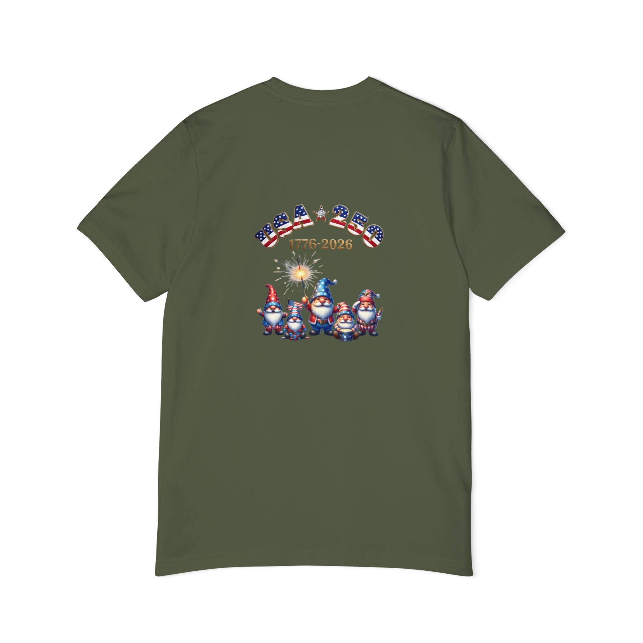 Chilling with My Gnomies Patriotic Unisex T-Shirt | USA 250, 1776-2026