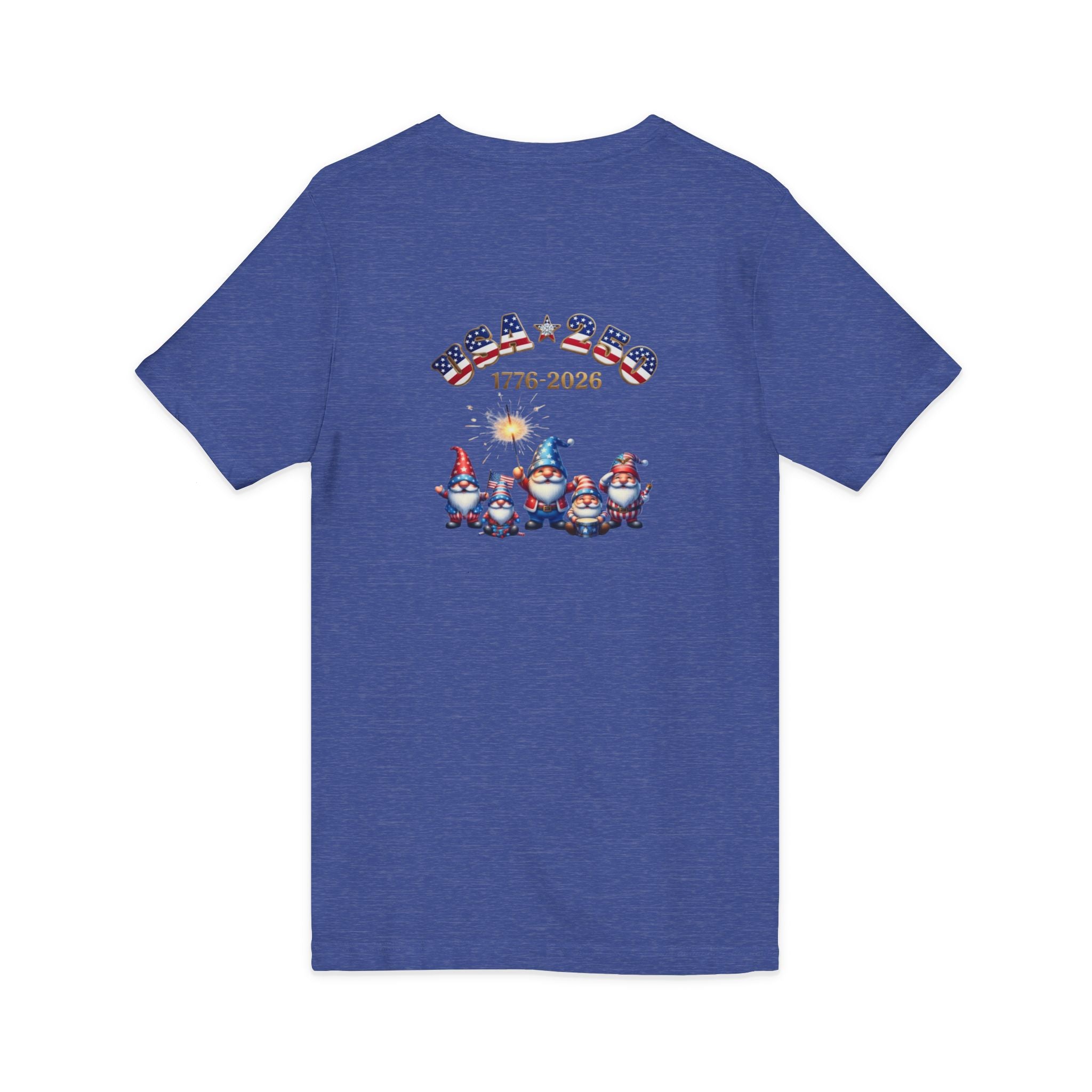 Patriotic Gnomes V-Neck Tee – 'Chilling with My Gnomies' 4th of July Shirt