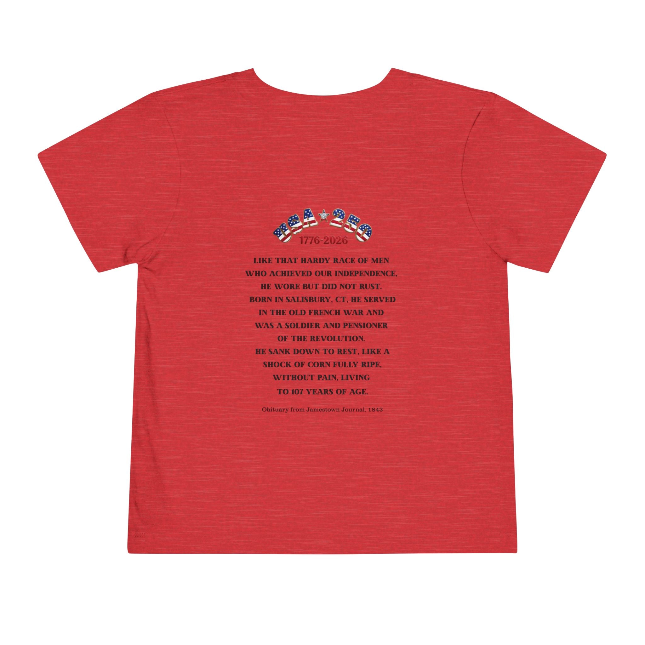 OWENS FAMILY with authentic obituary - Proud Descendant of a Patriot Unisex Toddler Tee | Revolutionary Soldier, American Flag