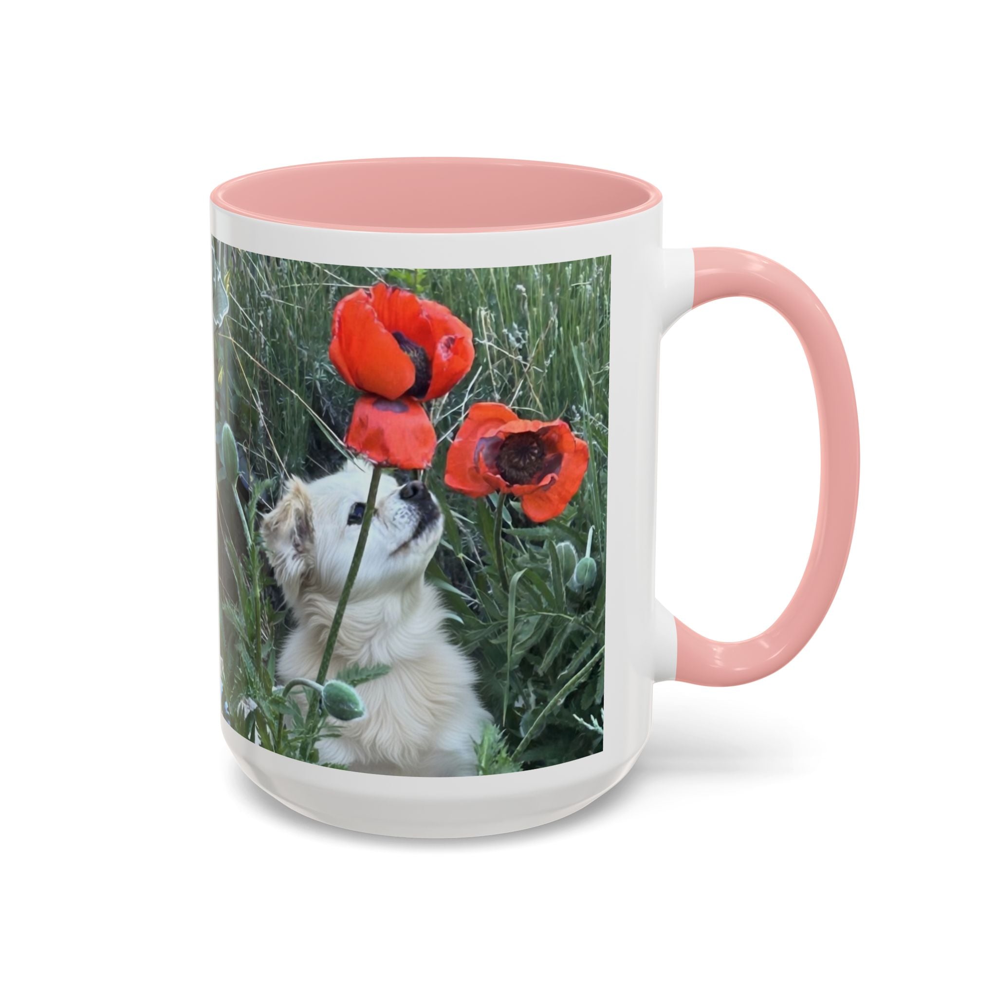 Smelling the Flowers 15 oz Gratitude Mug | With quote from "Auguries of Innocence", William Blake