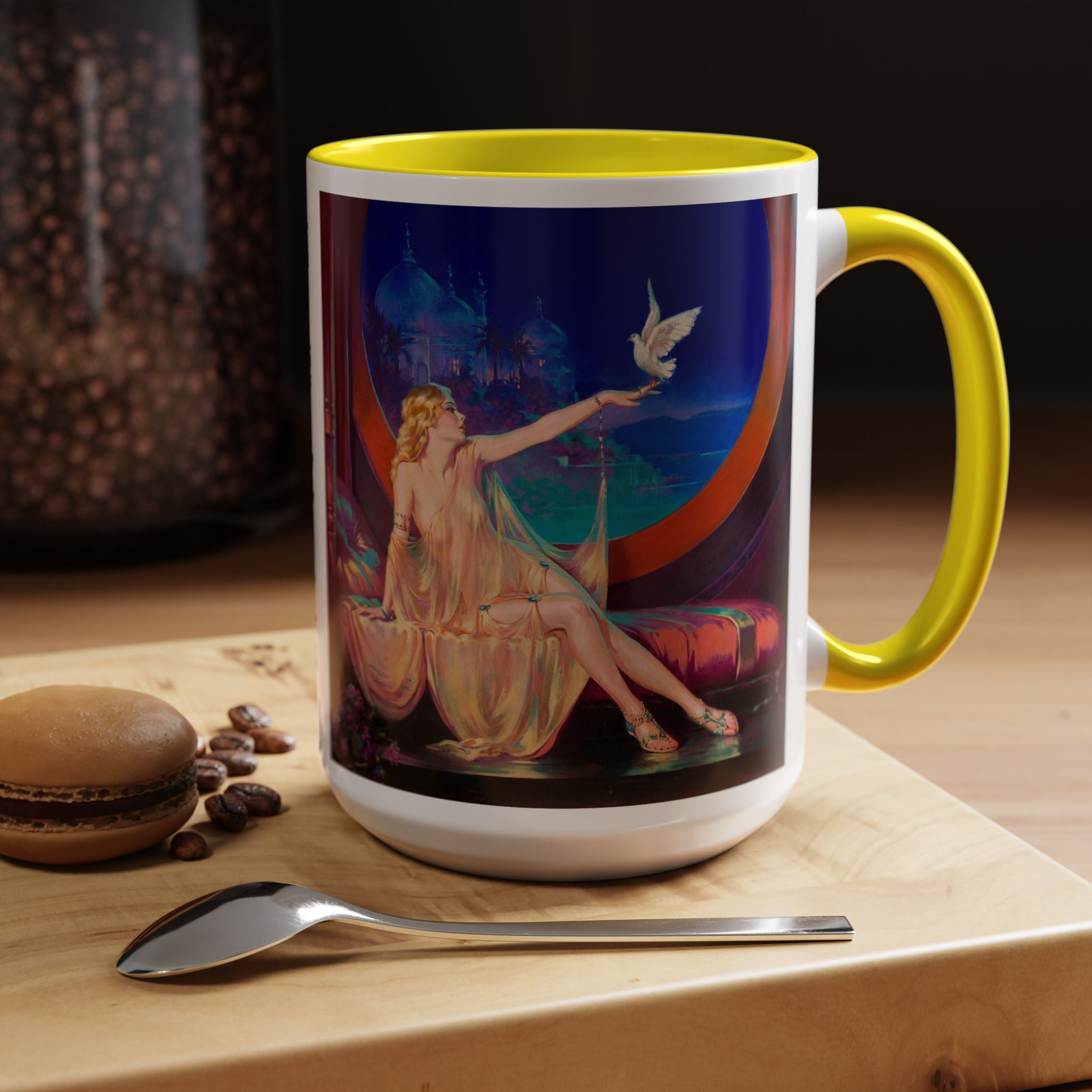Gratitude and Peace Henry Clive Sultana 1925 Accent Coffee Mug | Inspirational Quote