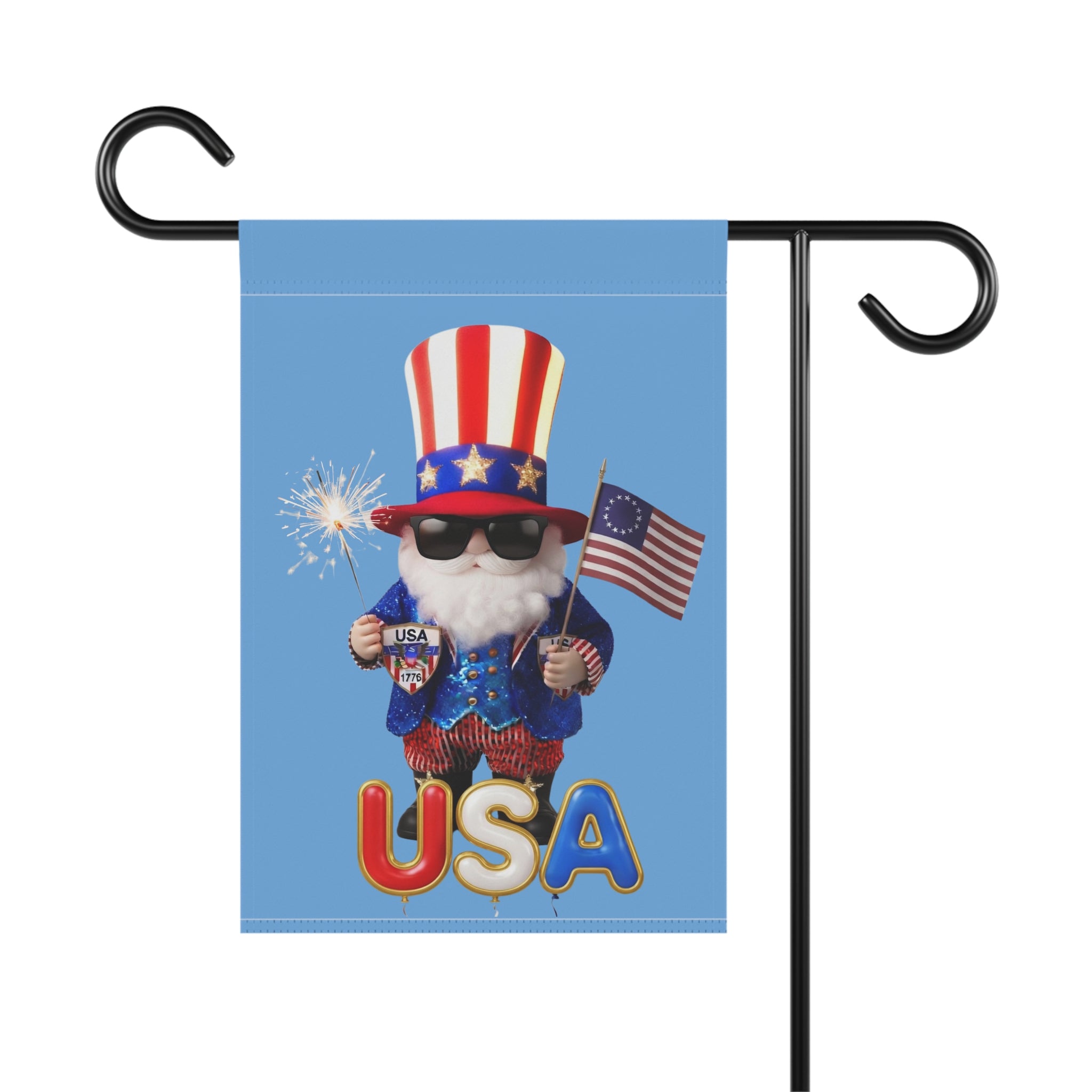 Patriotic USA Gnome Garden & House Banner | 4th of July Outdoor Flag