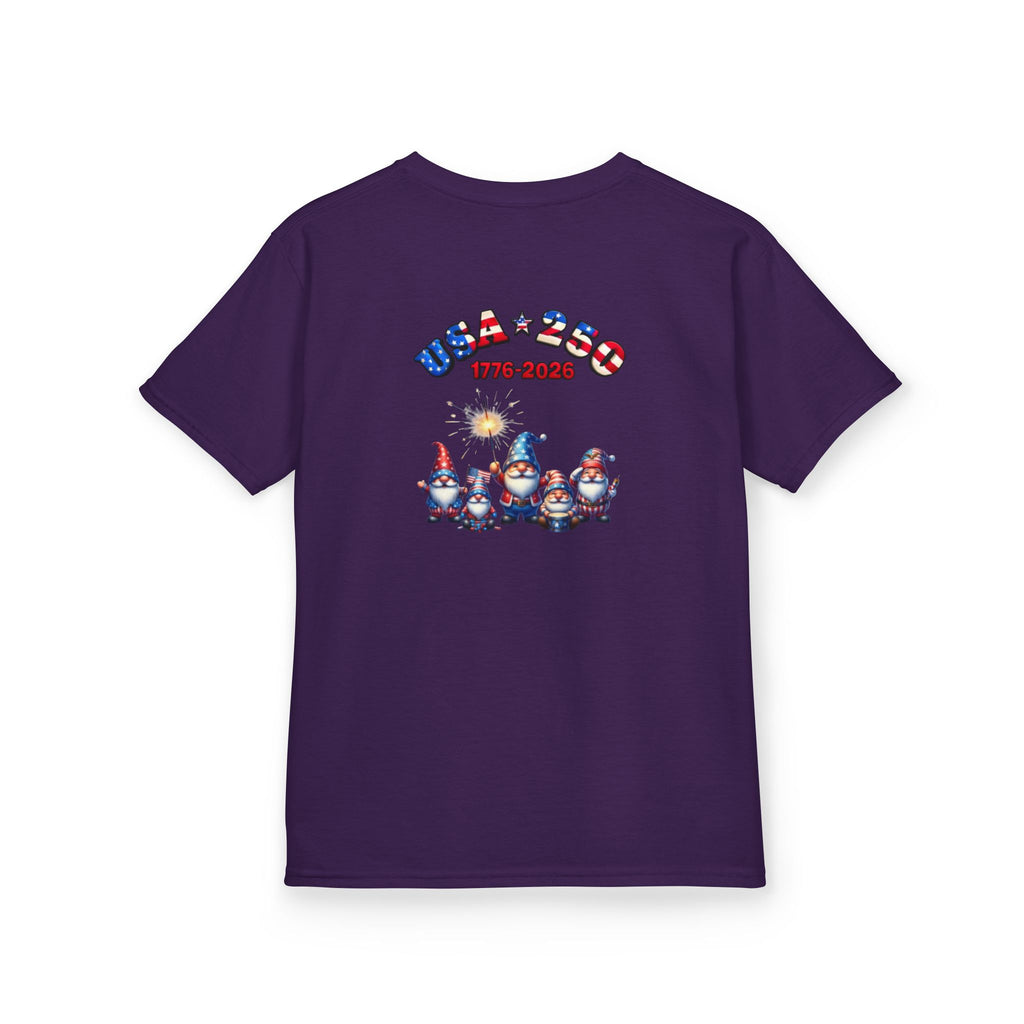 Chilling with My Gnomies Unisex Kids Tee | Patriotic Gnomes Fourth of July, USA 250