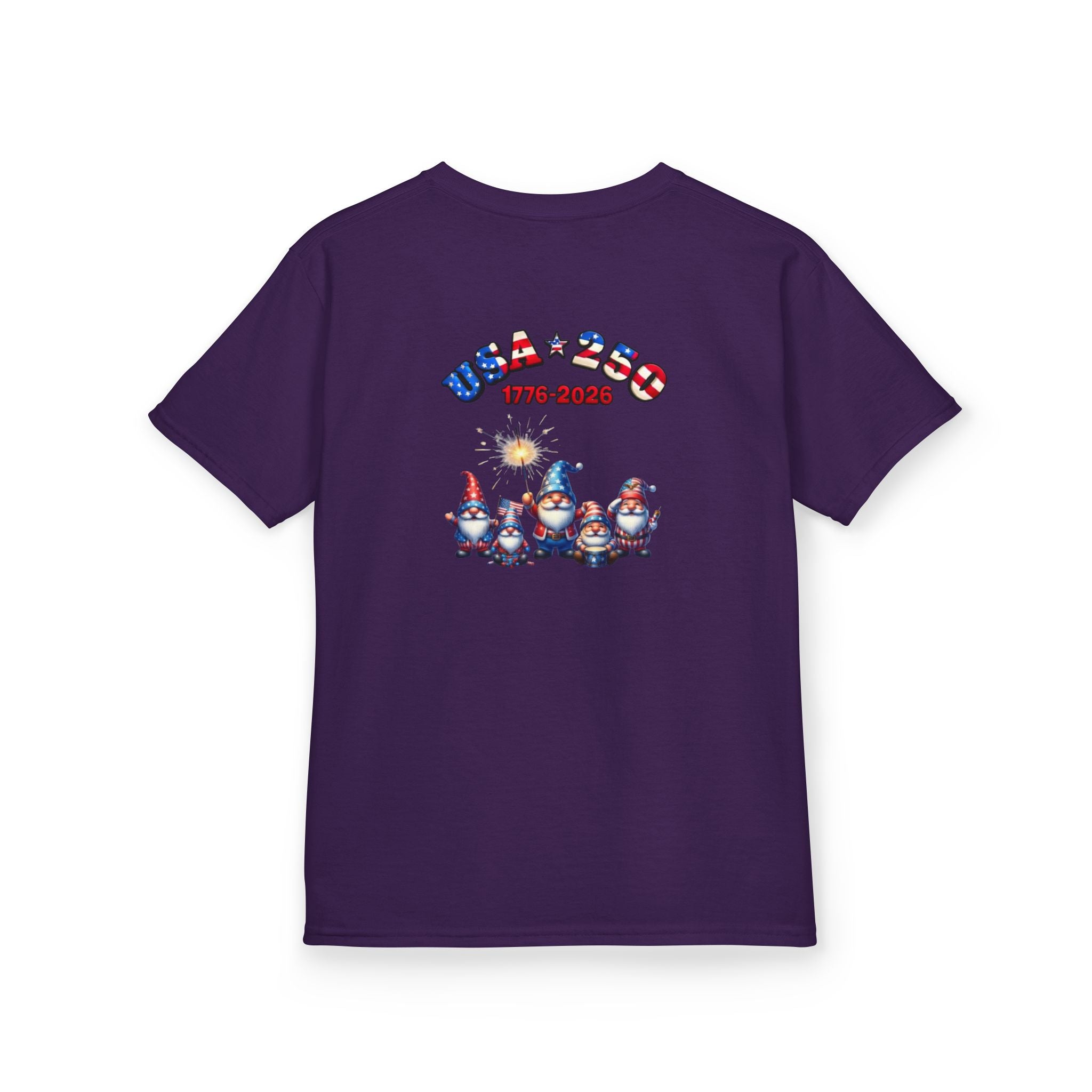 Chilling with My Gnomies Unisex Kids Tee | Patriotic Gnomes Fourth of July, USA 250
