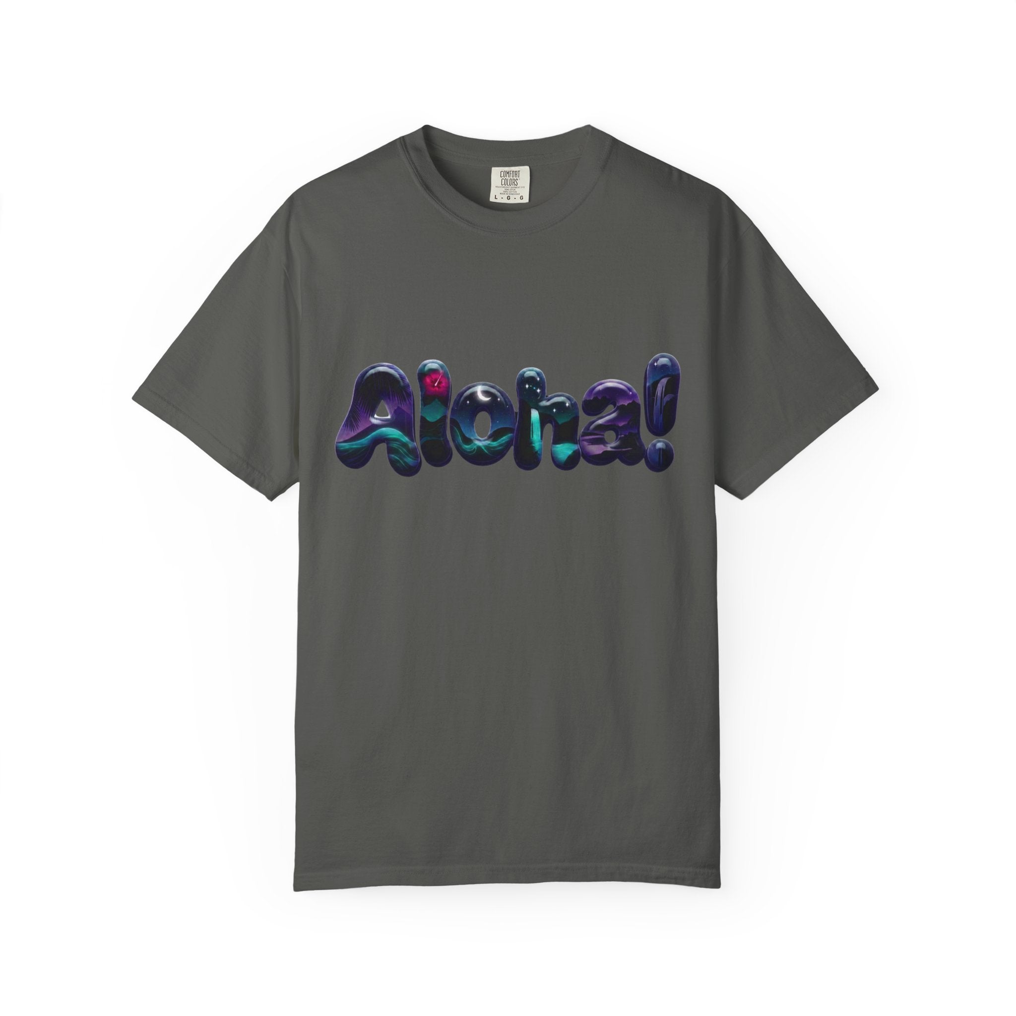 Aloha! Wave Lettering T-Shirt | Hawaiian Surf Graphic Tee