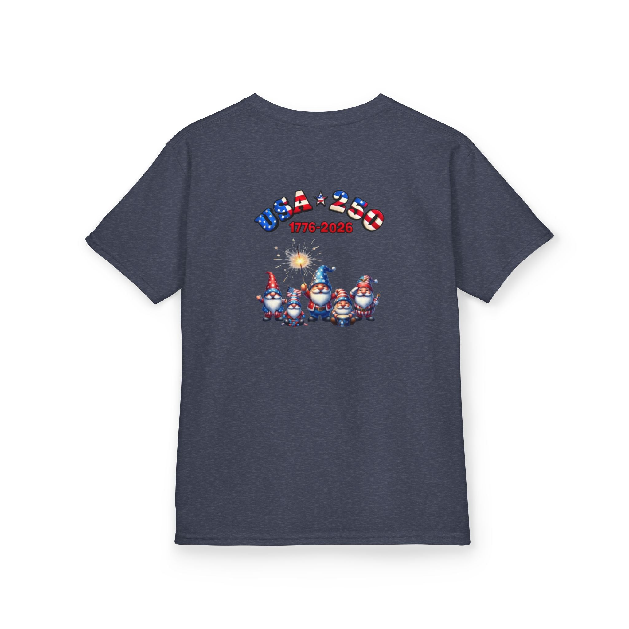 Chilling with My Gnomies Unisex Kids Tee | Patriotic Gnomes Fourth of July, USA 250