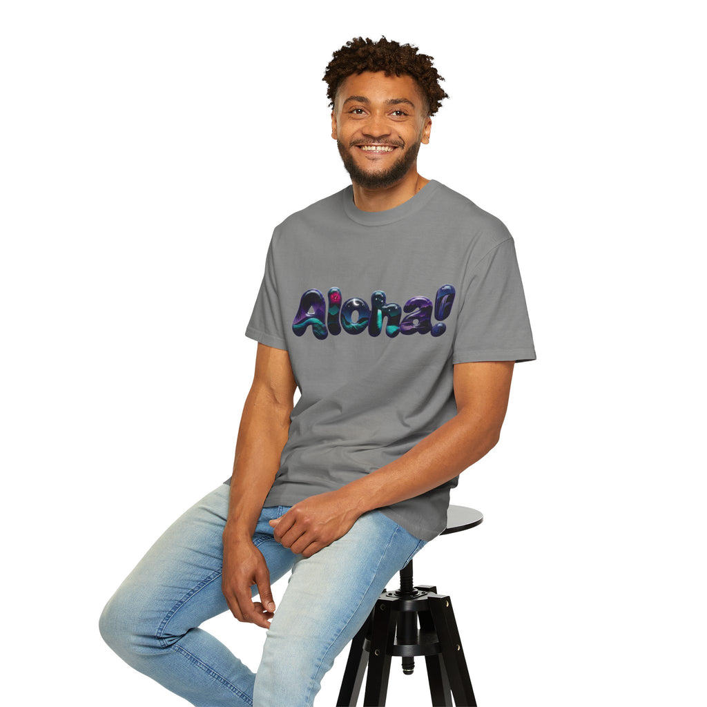 Aloha! Wave Lettering T-Shirt | Hawaiian Surf Graphic Tee