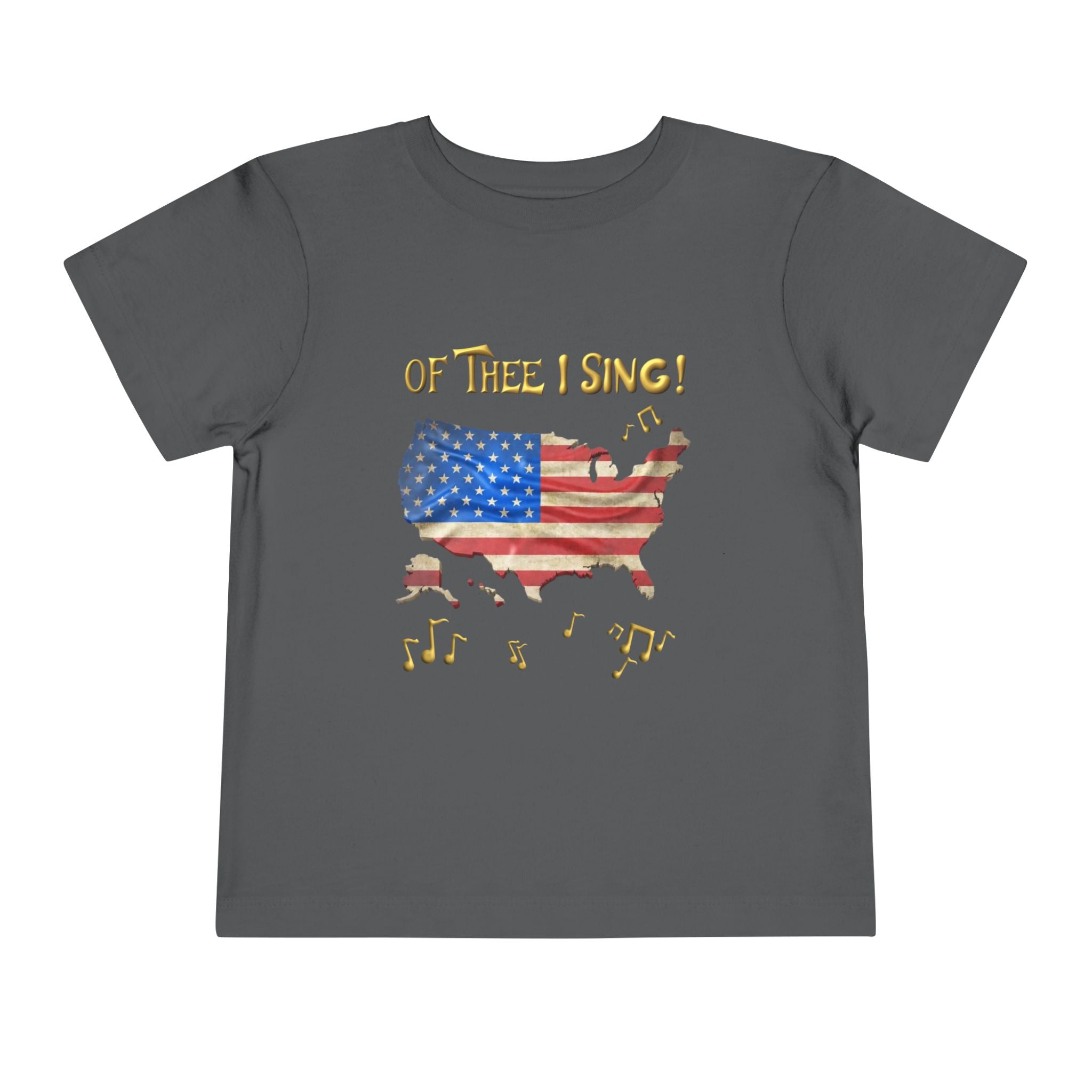 Of Thee I Sing! "My Country 'Tis of Thee Lyrics Toddler Tee | USA 250 Tribute, Patriotic Fun