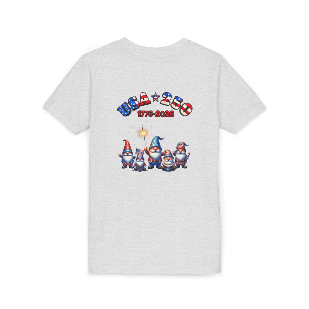 Chilling With My Gnomies Unisex Youth Tee | Patriotic 4th of July, USA 250 Tribute