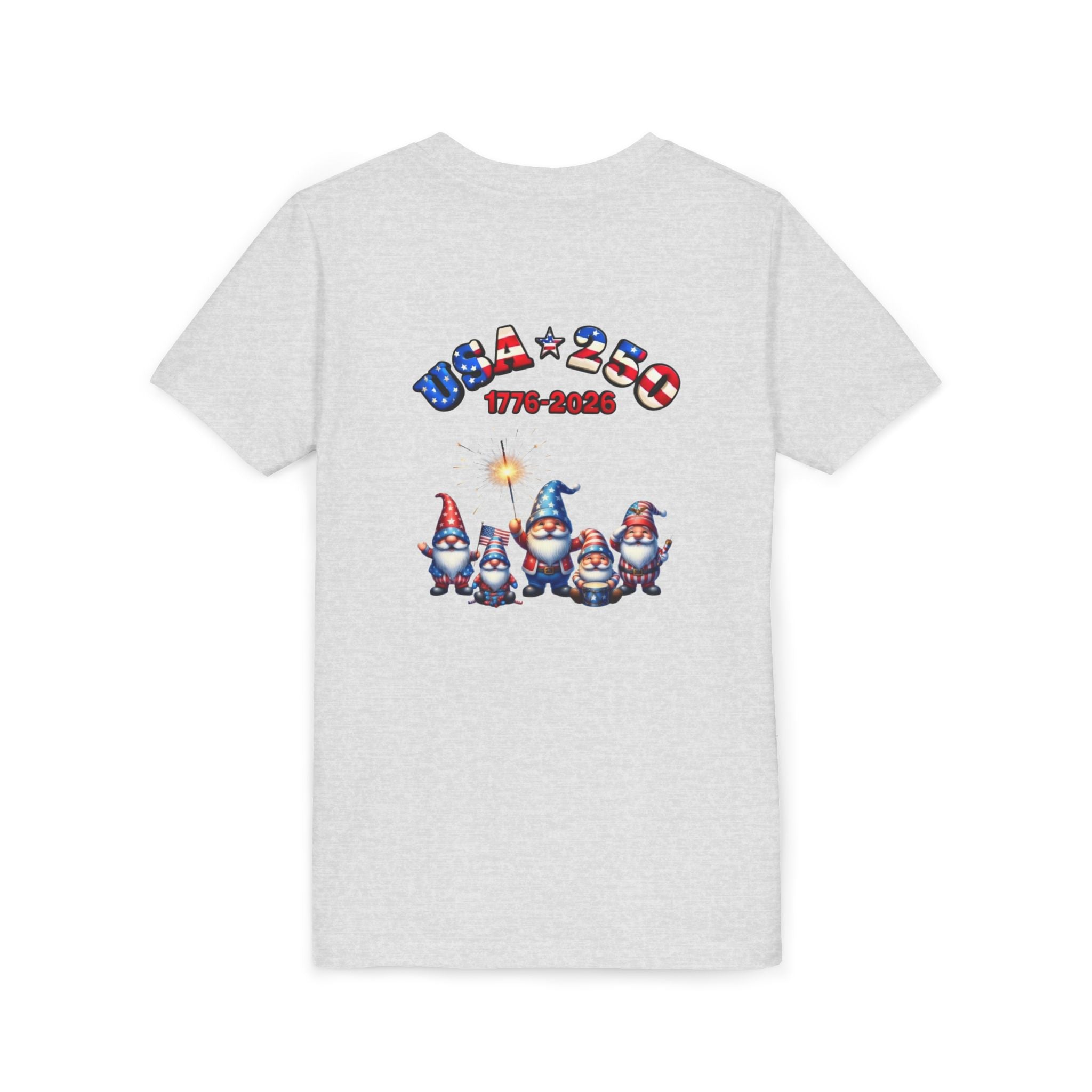 Chilling With My Gnomies Unisex Youth Tee | Patriotic 4th of July, USA 250 Tribute