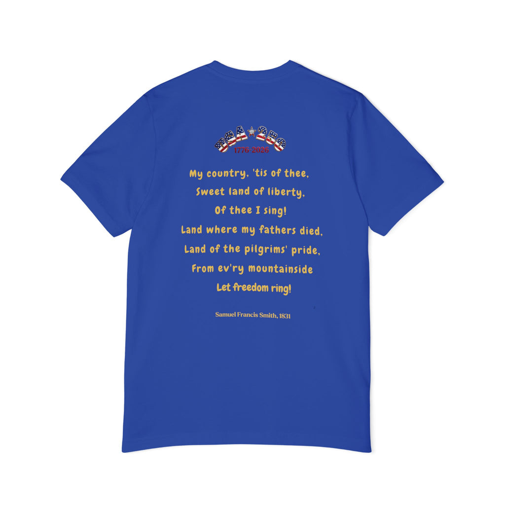 Of Thee I Sing USA 250 Unisex T-Shirt, 1776-2026 | Patriotic Tee