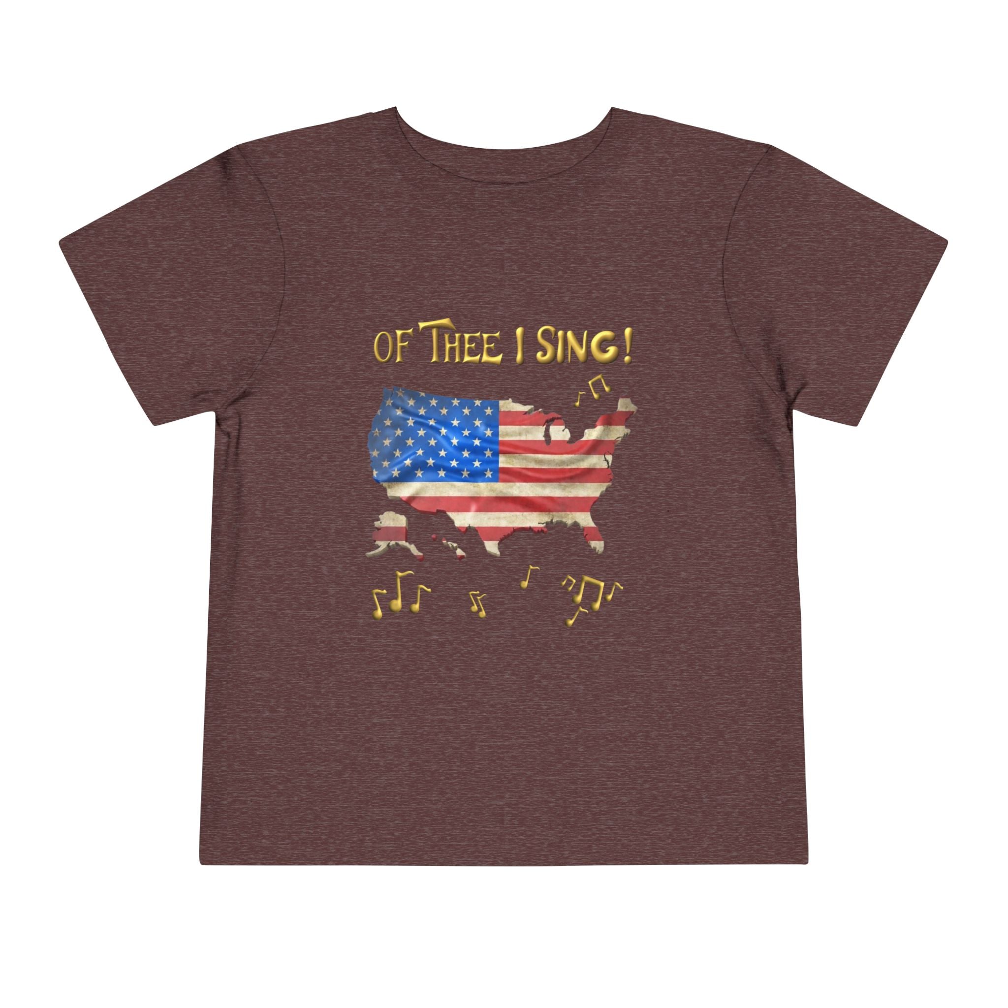 Of Thee I Sing! "My Country 'Tis of Thee Lyrics Toddler Tee | USA 250 Tribute, Patriotic Fun