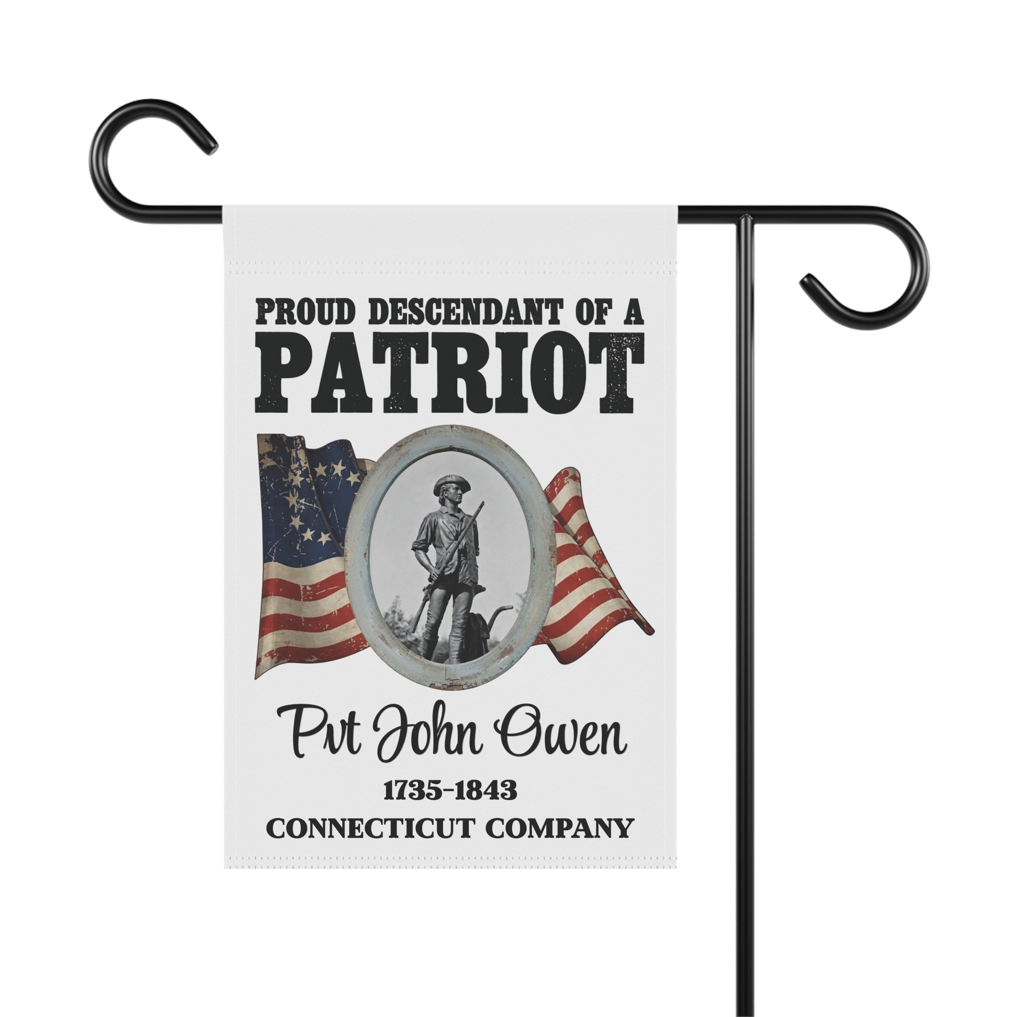 Proud Descendant of Patriot Personalized Banner Garden & House Banner | USA 250 Tribute