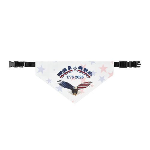 American Flag Eagle Clip-on Pet Bandana | Patriotic Pet Accessory USA 250, 1776-2026