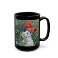 Earth's Crammed with Heaven Mug, Dog and Flowers, Inspirational, Gratitude Coffee Cup
