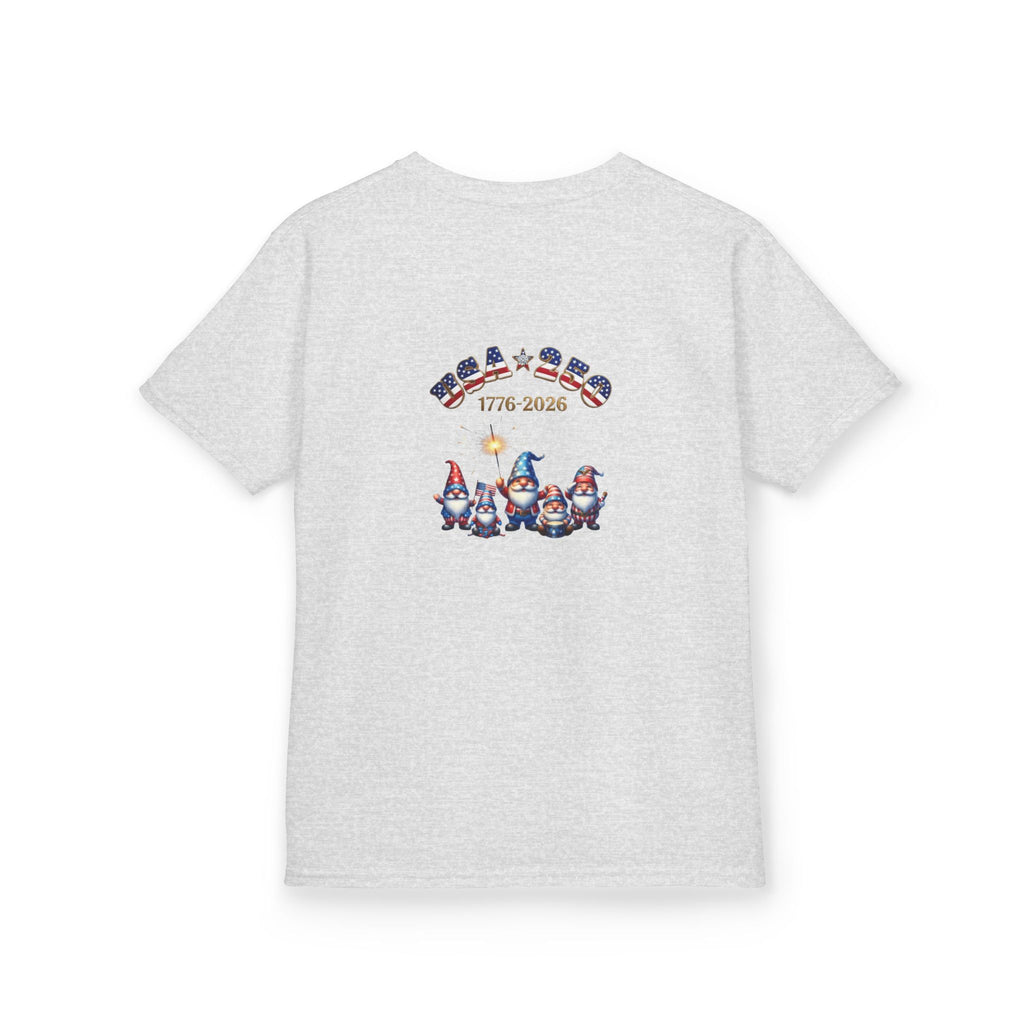Chilling with My Gnomies Unisex Kids Tee | Patriotic Gnomes Fourth of July, USA 250