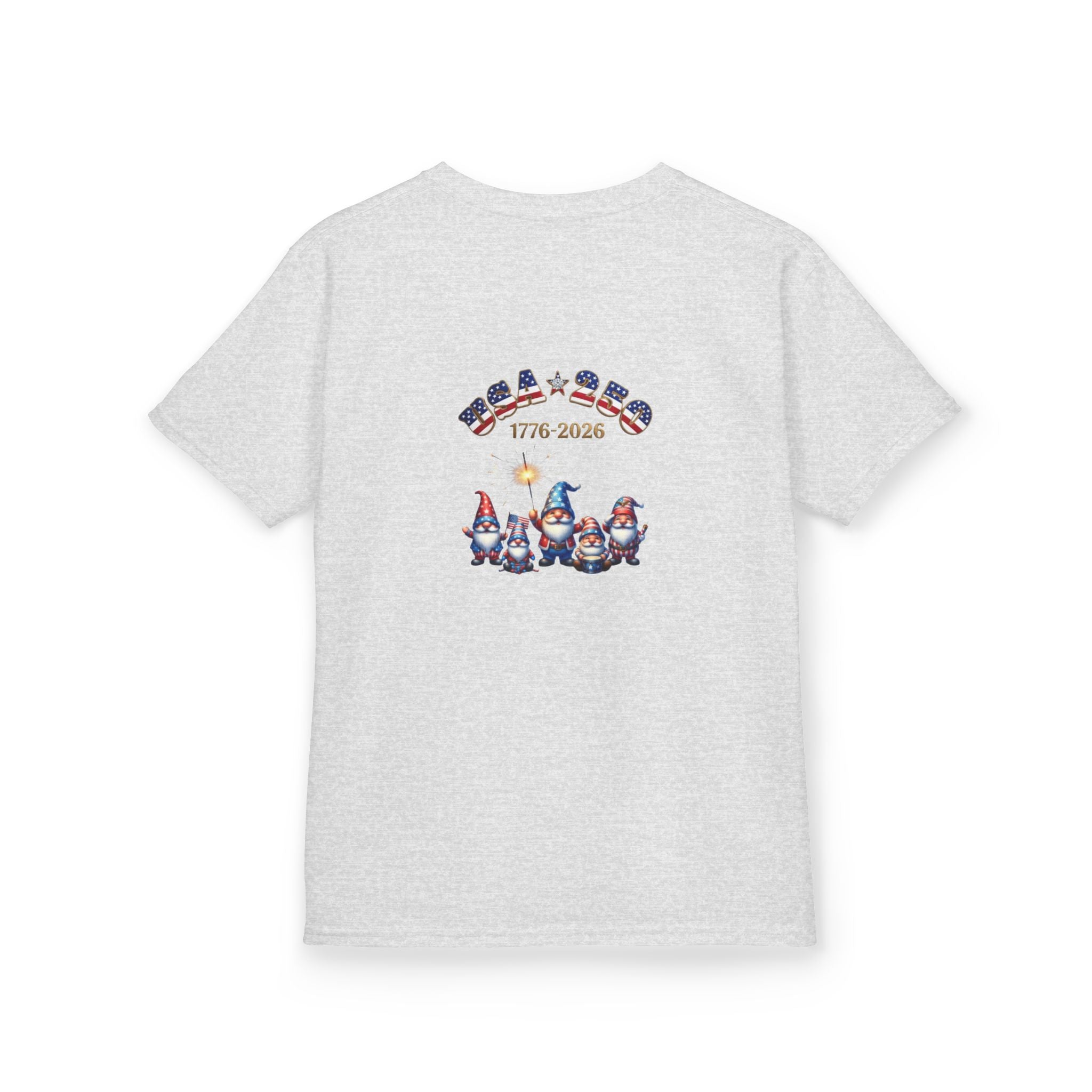 Chilling with My Gnomies Unisex Kids Tee | Patriotic Gnomes Fourth of July, USA 250