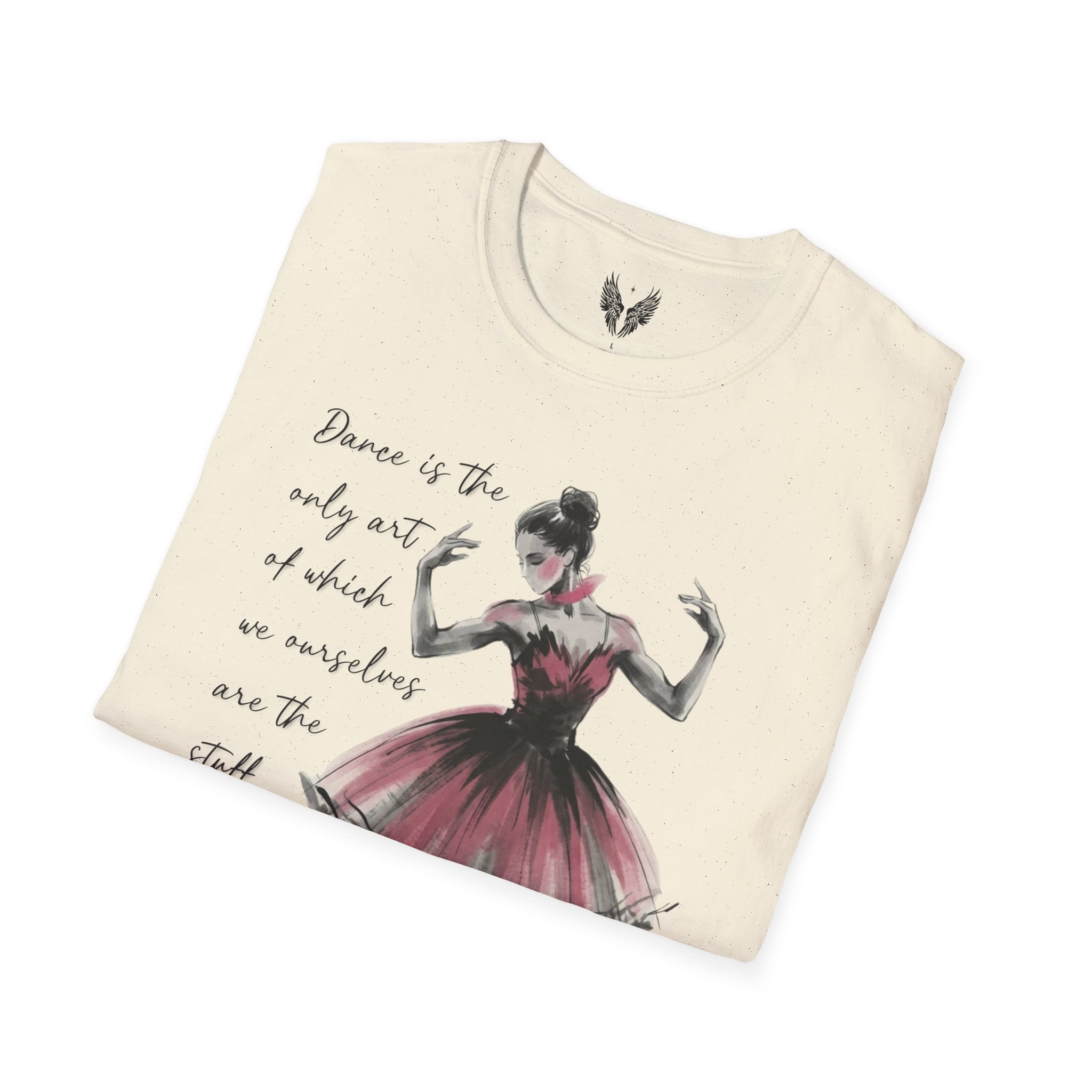 Ballet Dancer Illustration T-Shirt | Watercolor Ballerina | Ted Shawn Quote