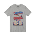 Patriotic Gnomes V-Neck Tee – 'Chilling with My Gnomies' 4th of July Shirt