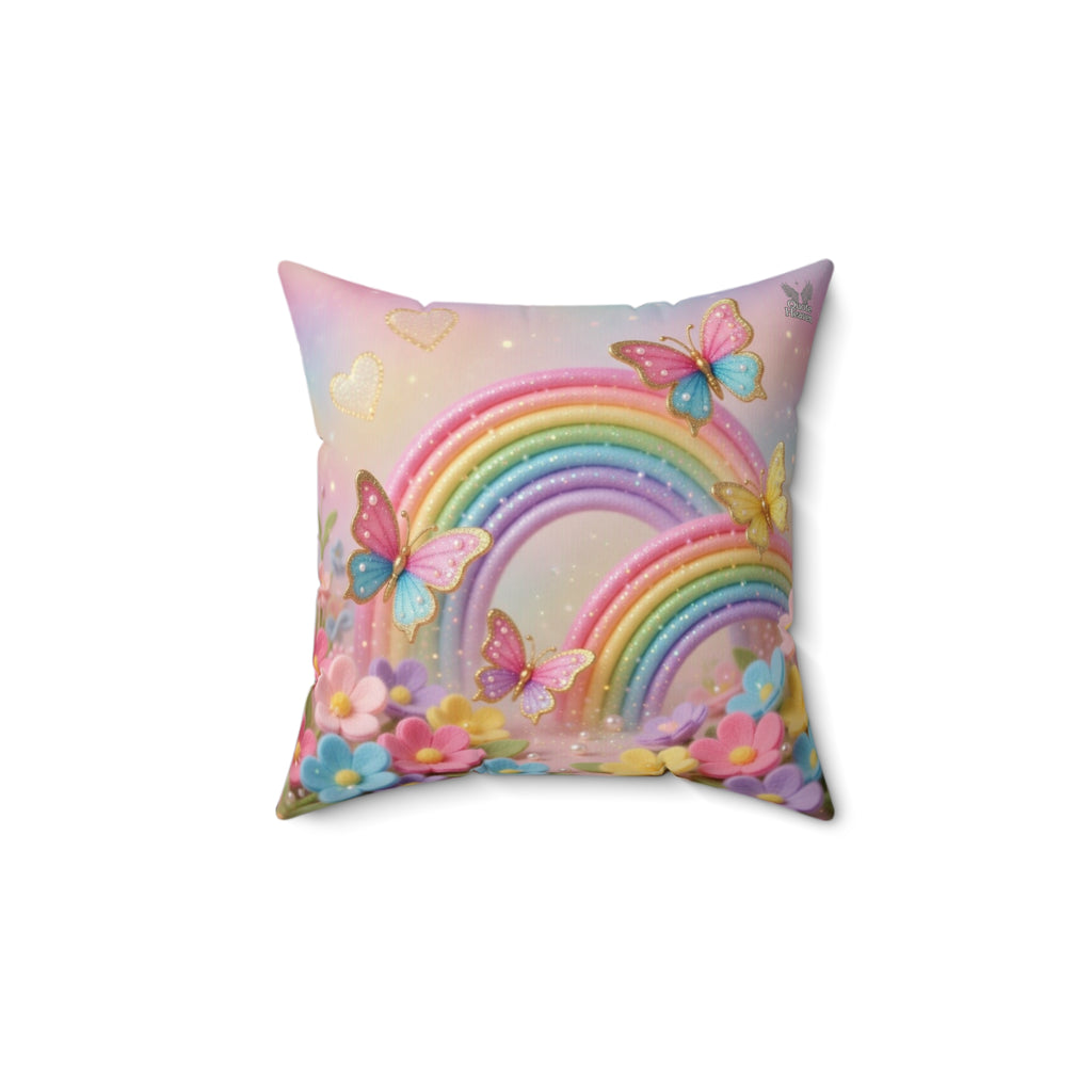 Unicorn Ballerina Ballet Pillow | Faux Suede Square Pillow (gold pointe shoes)